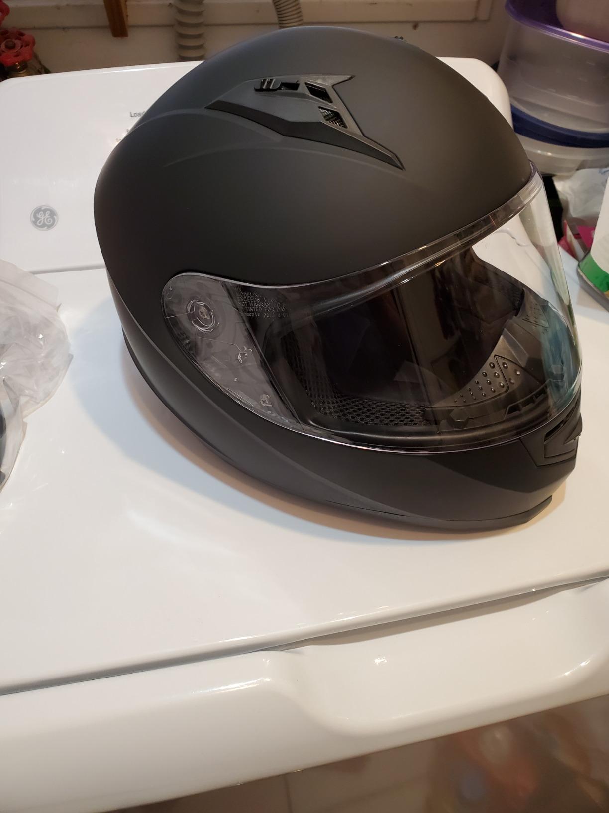 GLX GX11 Compact Full Face Motorcycle Helmet w/ Tinted Visor, DOT | The Art of Snug Comfort, Streamlined customer photo 1