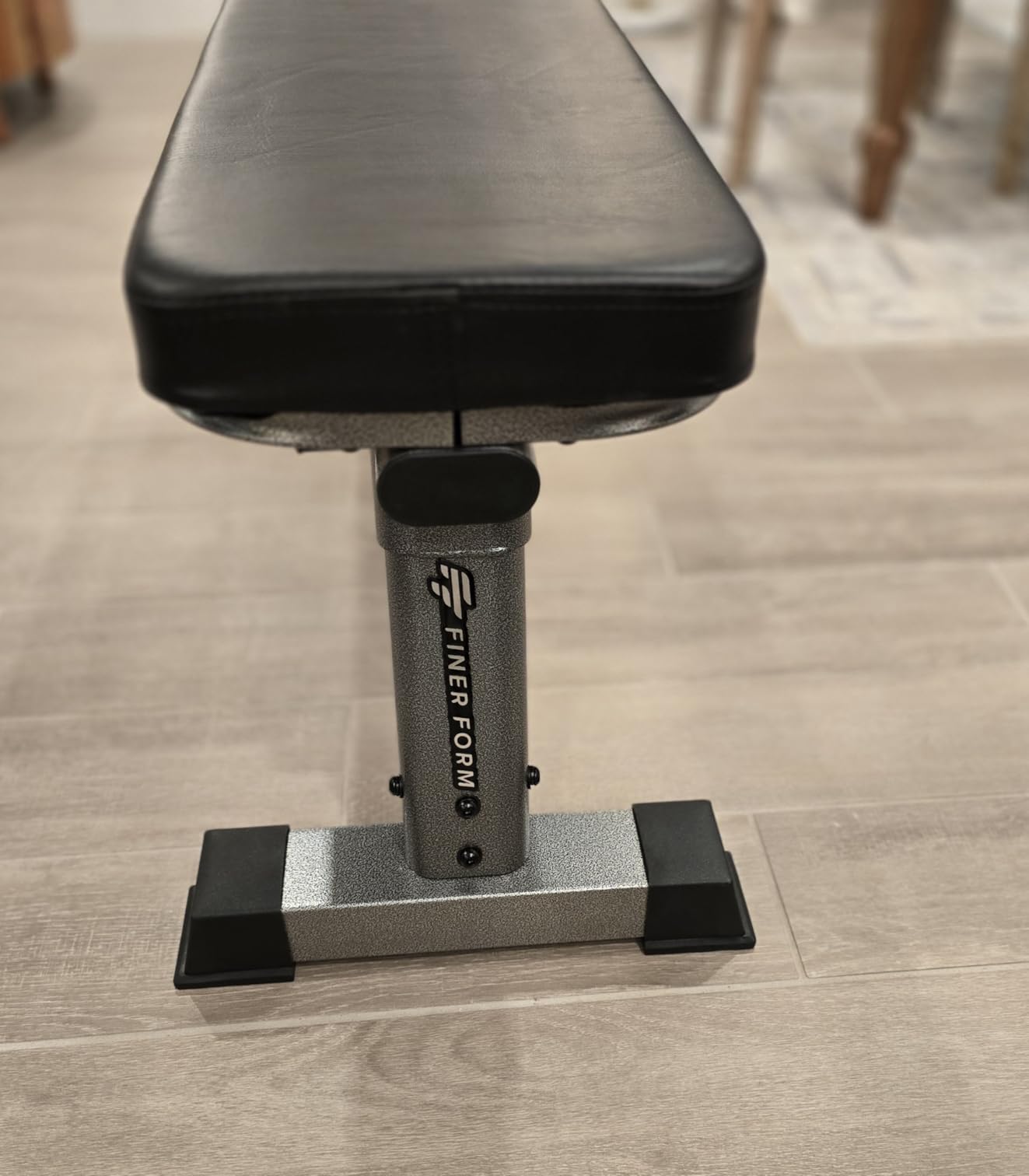 Finer Form Foldable Flat Weight Bench for Home Gym, 1,000 lb Capacity | 4-Way Steel Frame for Extra Stability, Thick Pad, Easy Folding Storage, Minimal Assembly, Free Workout Chart Included customer photo 2