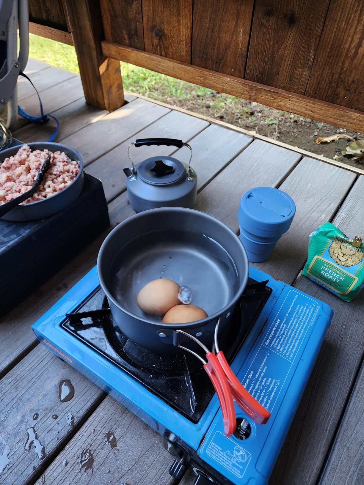 Bulin 24/13/11/8/4 PCS Camping Cookware Mess Kit Lightweight Backpacking Cooking Set Outdoor Cook Gear for Family Hiking, Picnic(Kettle, Pot, Frying Pan, Bowls, Plates, Spoon) customer photo 1