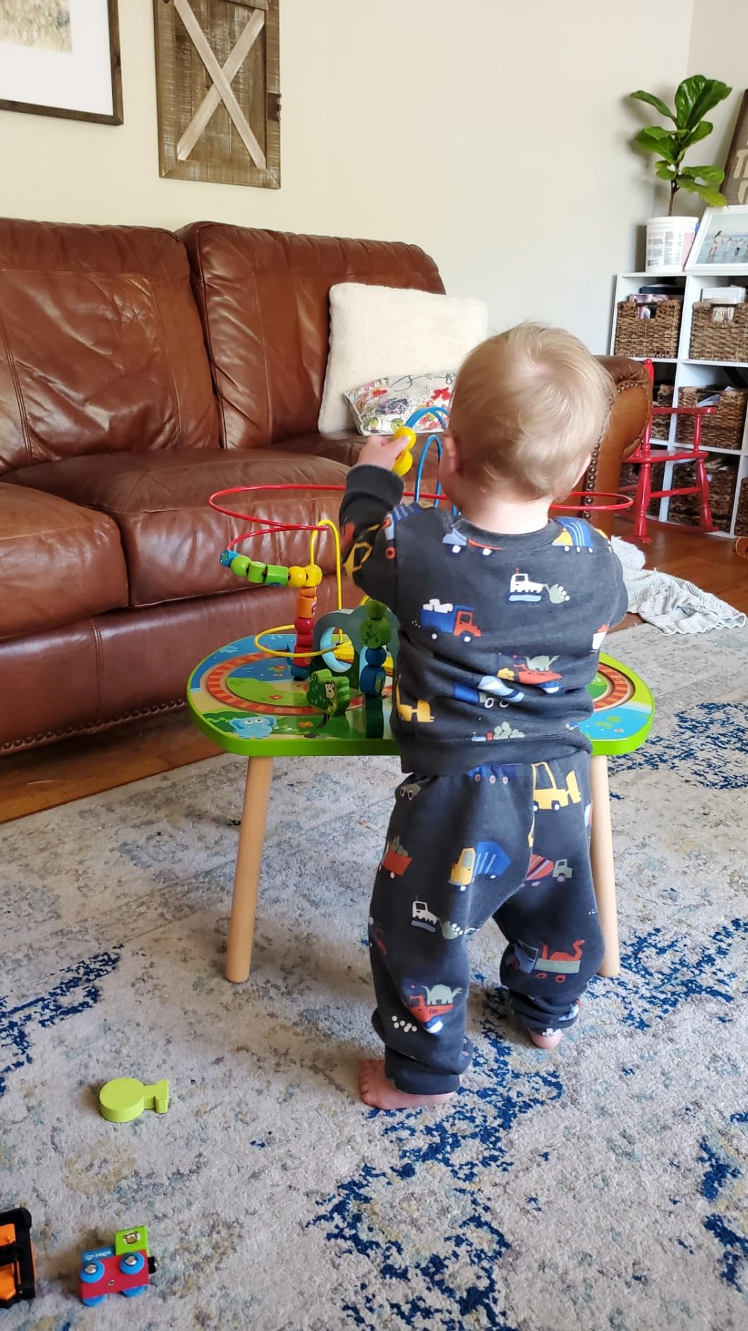 Hape Jungle Adventure Railway Table | Kids Bead Maze Puzzle Table with Accessories, African Scene Graphics, Child Sized Table for Individual and Group Play customer photo 2