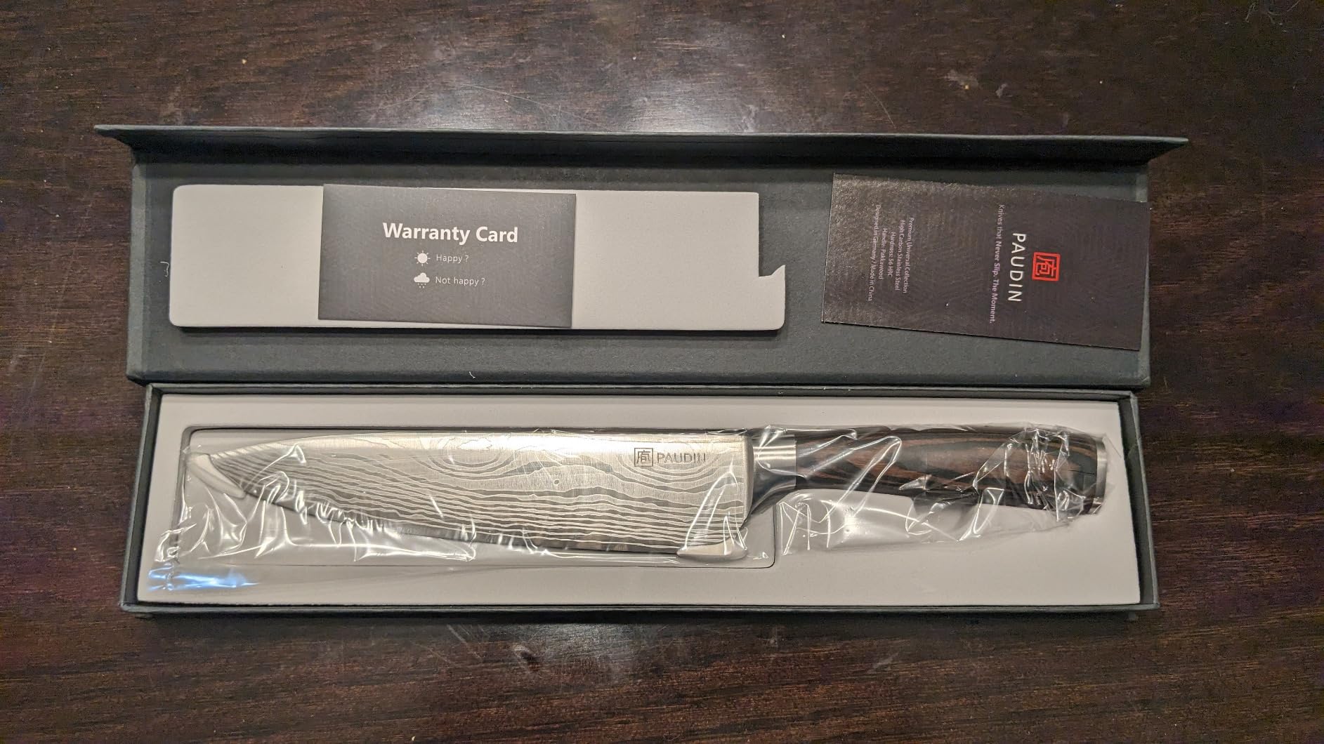 PAUDIN Chef Knife, 8 Inch High Carbon Stainless Steel Sharp Kitchen Knife with Ergonomic Handle, Gift Box for Family & Restaurant customer photo 2