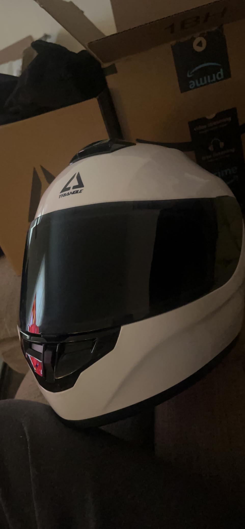 TRIANGLE Full Face Motorcycle Helmet DOT Approved, Street Bike Racing Helmet for Men Women with Tinted & Clear Visors & Carrying Bag customer photo 2