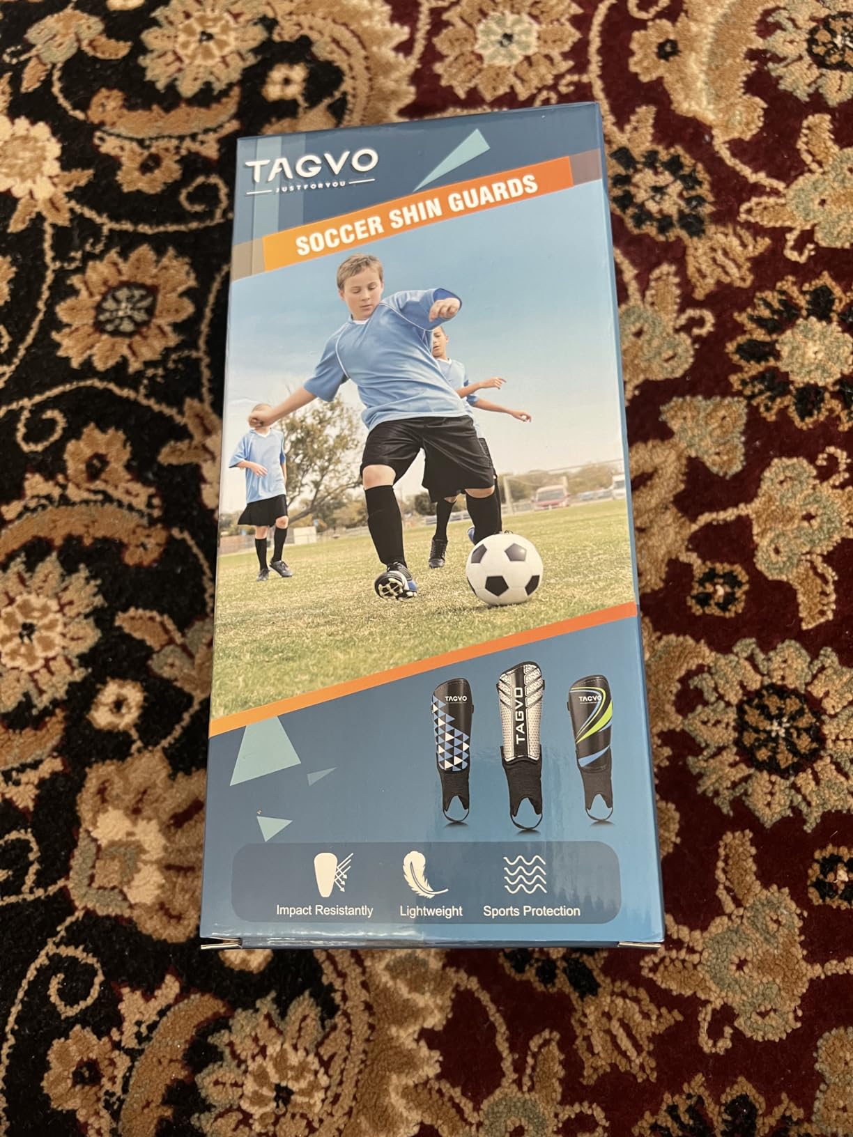 TAGVO Soccer Shin Guards for Kids Youth Adults, Protective Soccer Equipment for Boys Girls Men, Soccer Shin Pads for Kids customer photo 1