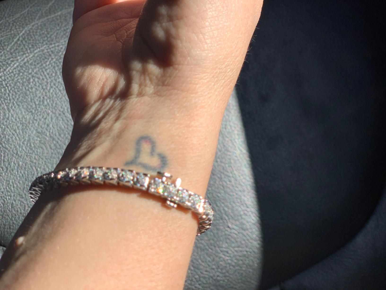 Ross-Simons 1.00 ct. t.w. Diamond Cluster Tennis Bracelet in Sterling Silver customer photo 2
