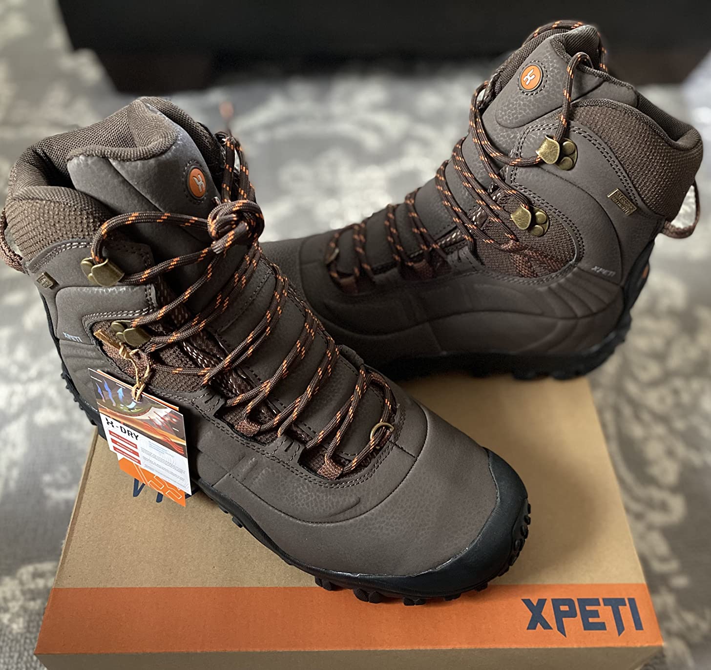 XPETI Men's Thermator Mid-Rise Lightweight Hiking Insulated Non-Slip Outdoor Boots customer photo 1