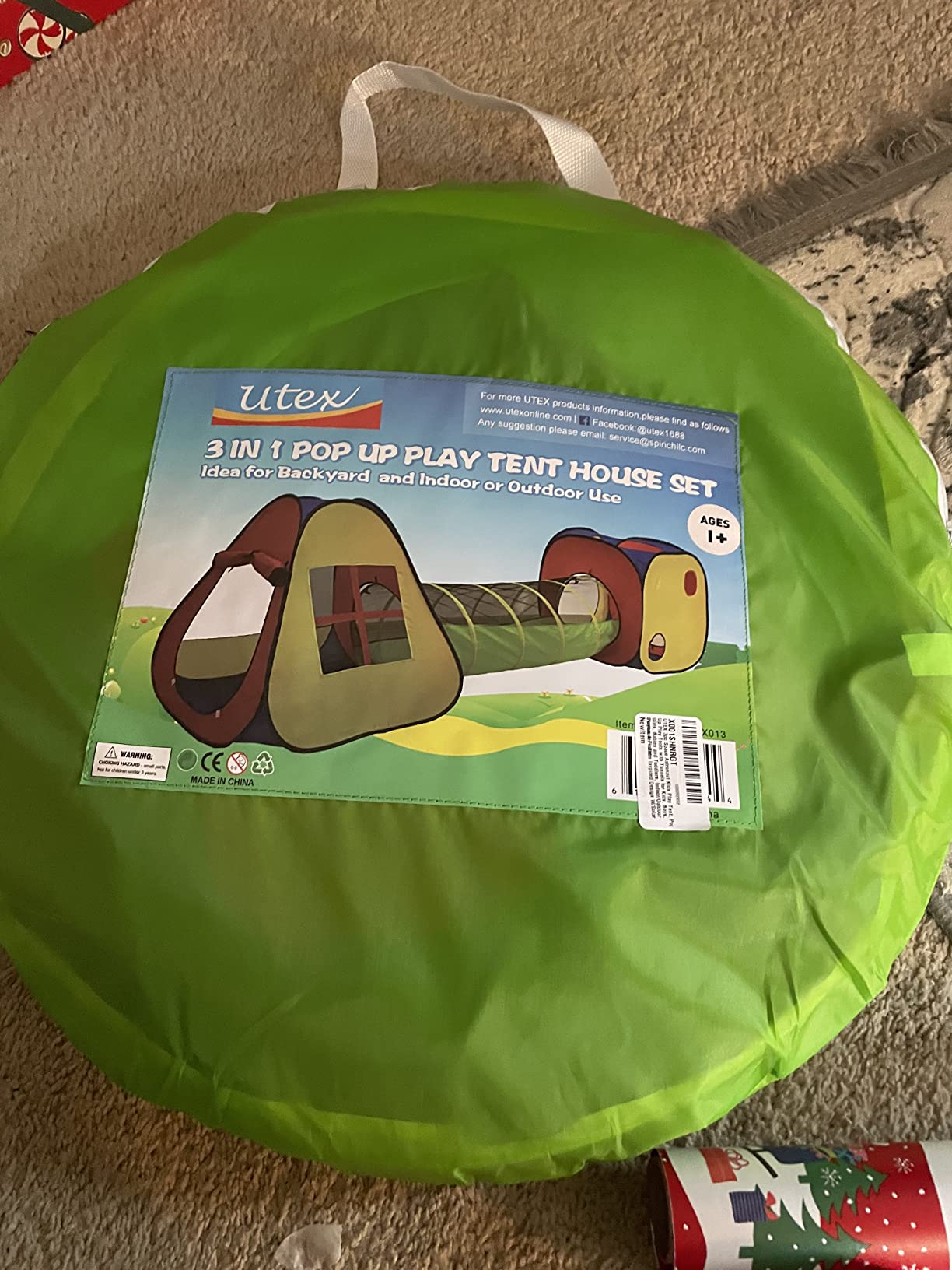 UTEX 3 in 1 Space Astronaut Pop Up Play Tents with Tunnel for Kids | Tunnel Toys for Toddlers 1-3, Tear-resistant Fabric, Indoor/Outdoor Playhouse customer photo 2