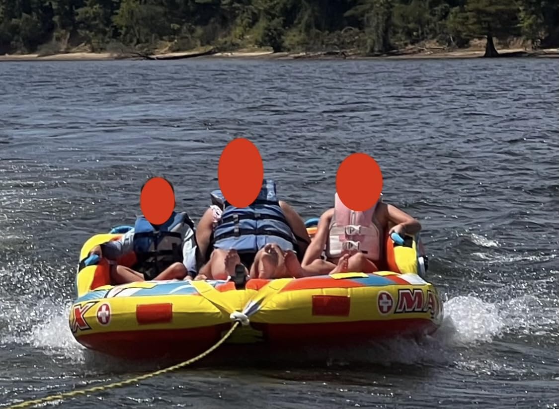 Wow Sports - Max Inflatable Towable Deck Tube - Boating Accessory - Fits Kids & Adults - Up to 3 Riders customer photo 2