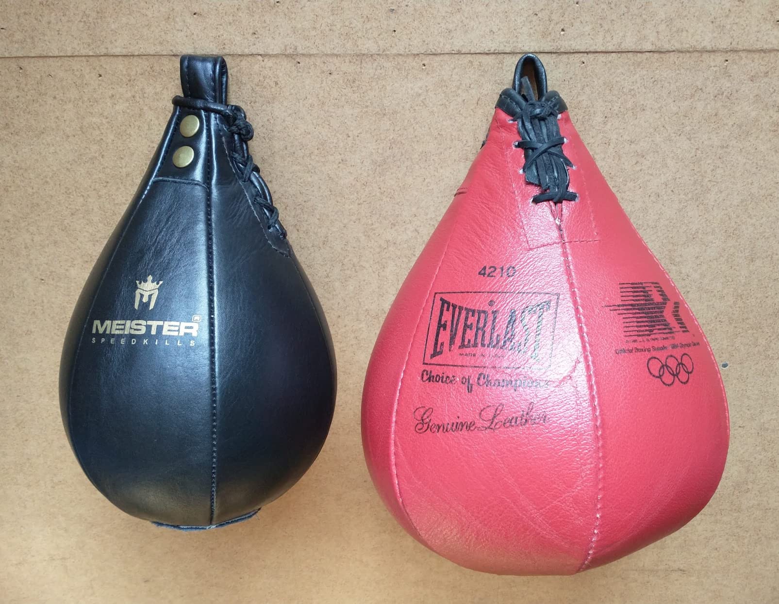 Meister SpeedKills Leather Speed Bag with Lightweight Latex Bladder - Hand-stitched and gyro-balanced for true rebounds, 100% genuine cowhide leather customer photo 1