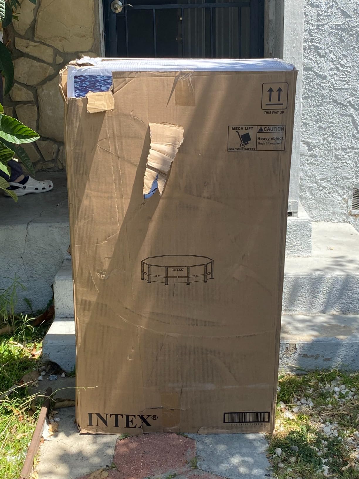 Intex Prism Frame 14ft x 42in Round Above Ground Swimming Pool Set w/Pump | 26719EH - 1000 GPH Cartridge Filter Pump, Ladder, Pool Cover & Ground Cloth Included - Reinforced Steel Frame customer photo 1