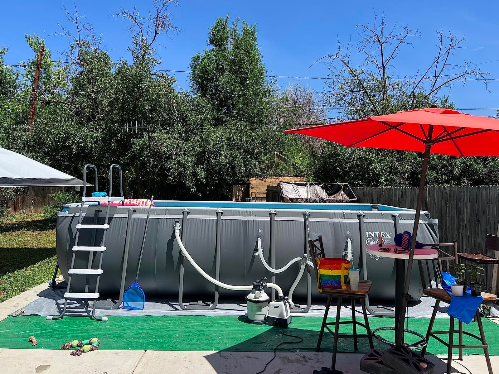 INTEX Ultra XTR 24ft x 12ft 52 in Above Ground Swimming Pool Set w/Pump | 26363EH - 2100 GPH Sand Filter Pump, Ladder, Pool Cover & Ground Cloth Included - Strong Galvanized Steel Frame customer photo 2