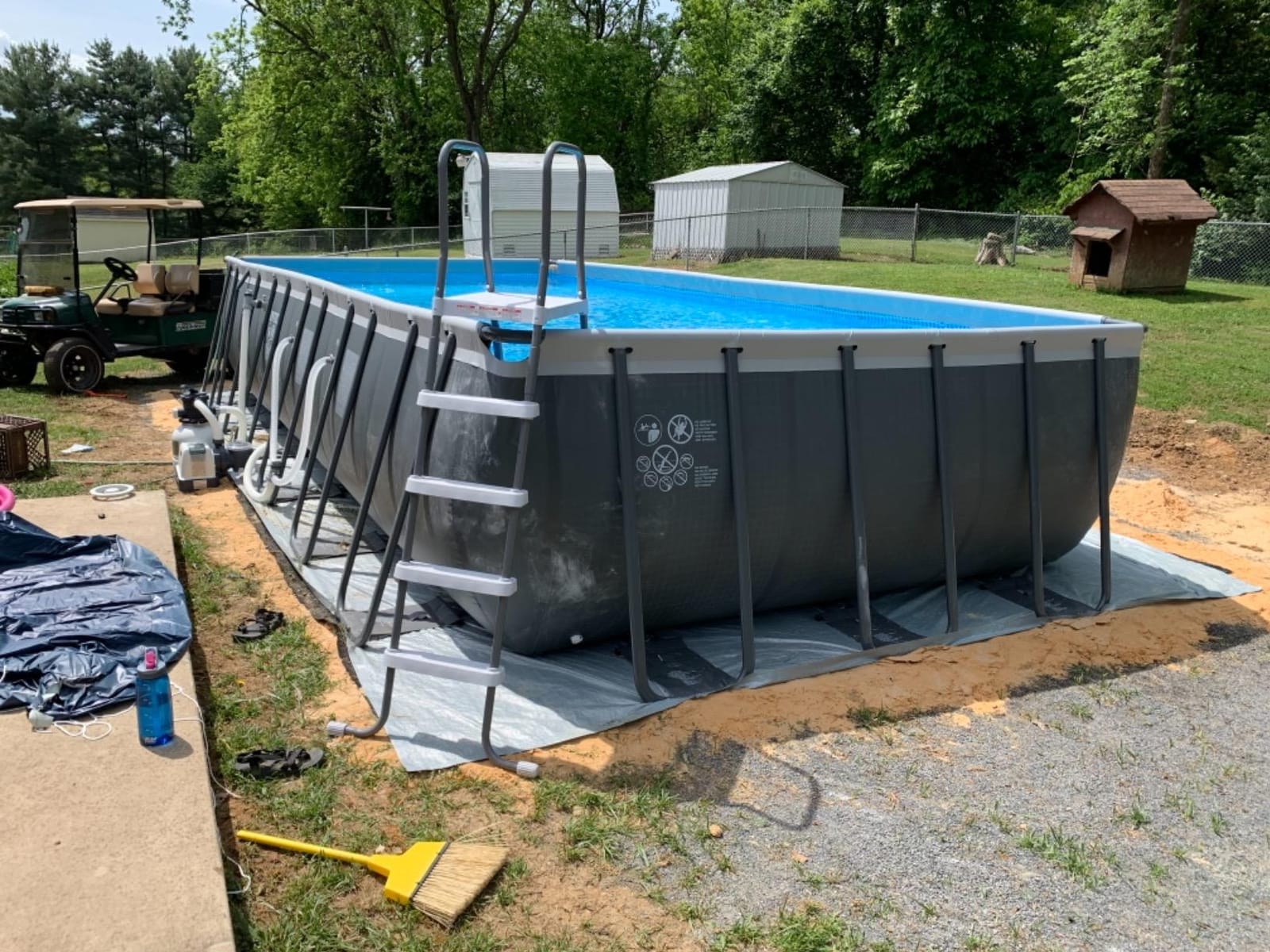 INTEX Ultra XTR 18ft x 9ft x 52in Above Ground Swimming Pool Set w/Pump | 26355EH - 1500 GPH Sand Filter Pump, Ladder, Pool Cover & Ground Cloth Included - Strong Galvanized Steel Frame customer photo 1