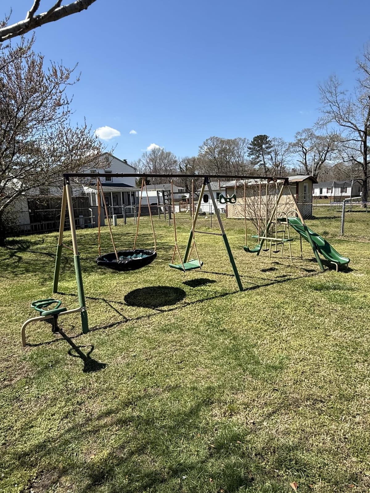 XDP Recreation Deerfield Outdoor Playground Swing Set with Slide & See Saw | Trapeze Swing, Fun-Glidr, Swing Seat & Stand N Swing for Active Outdoor Backyard Play customer photo 2