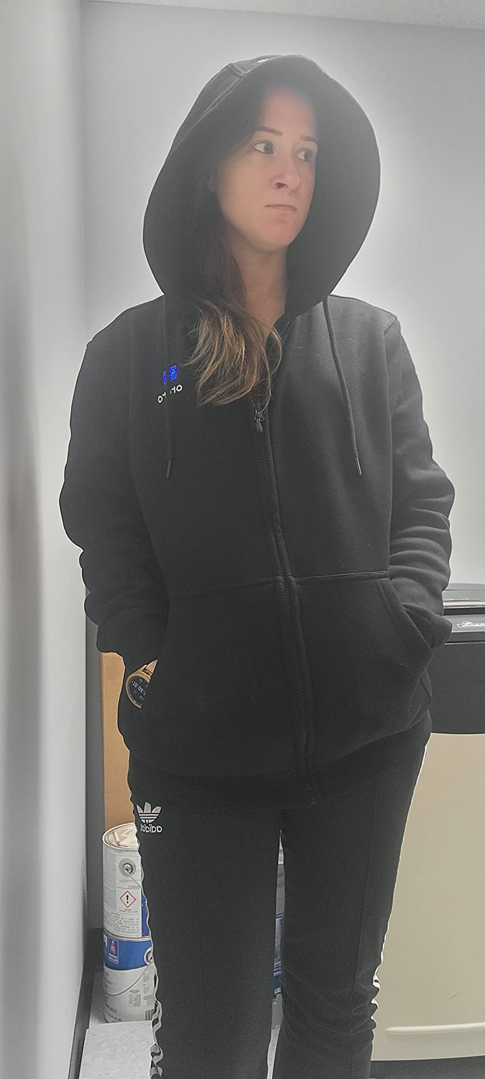 ORORO Unisex Heated Hoodie with Battery, 4-Zone Heating Fleece Hoodie customer photo 2