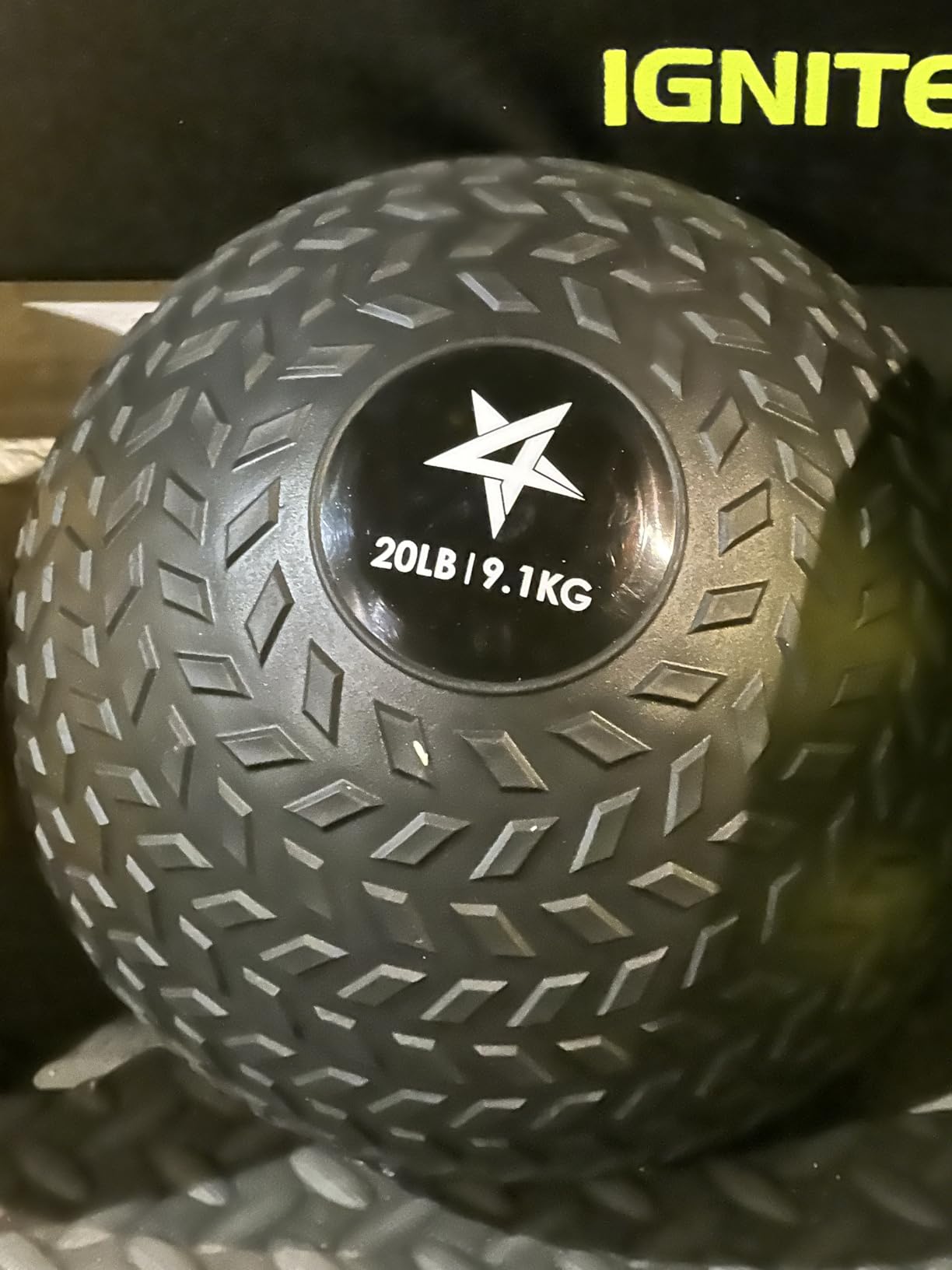 ProsourceFit Slam Medicine Ball, Tread Textured Grip Dead Weight Balls for Strength and Conditioning Exercises, Cardio and Core Workouts, 15lb, Black customer photo 1