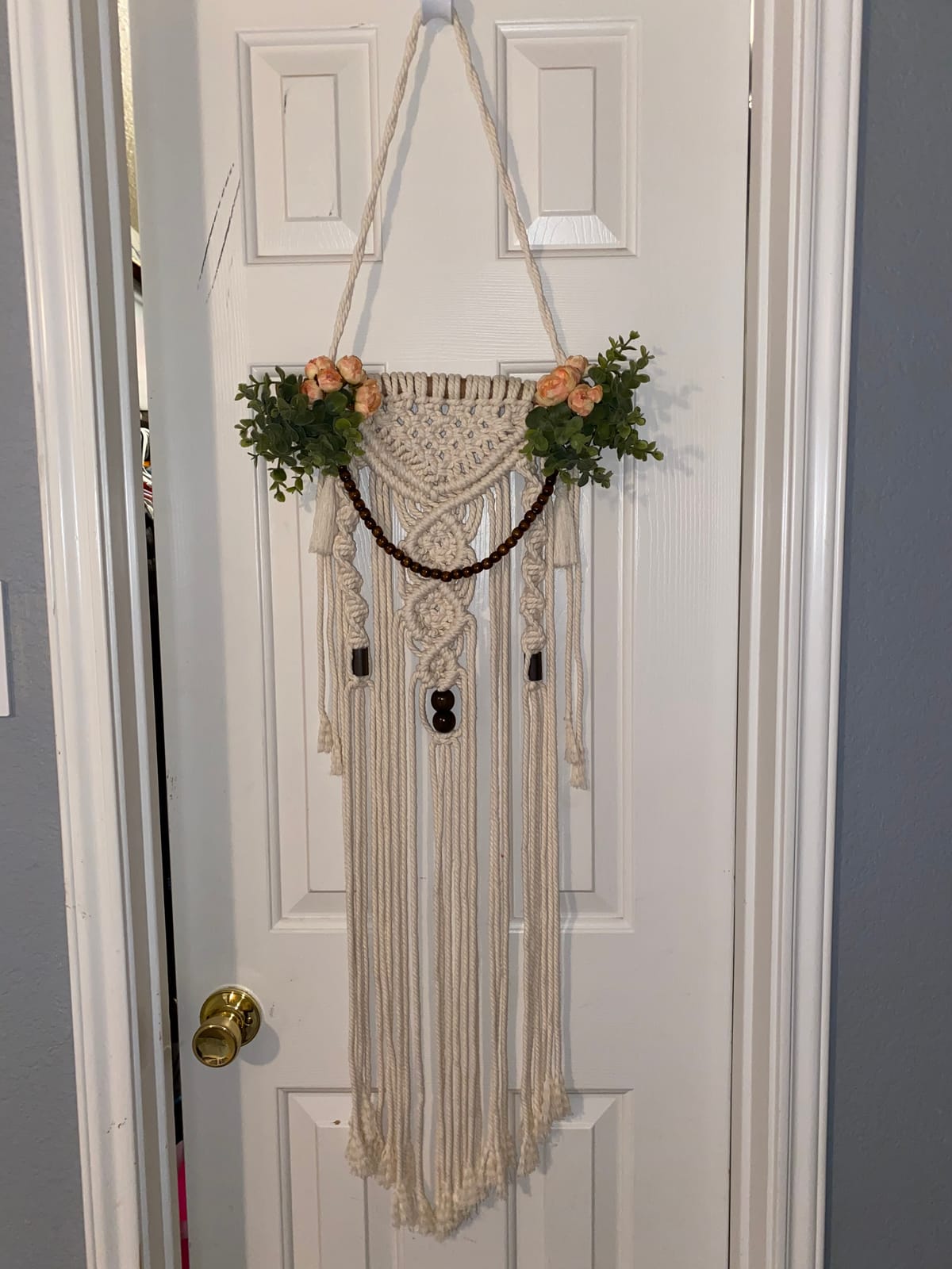 Solid Oak Macrame Wall Hanger Kit - Double Twist, Original version customer photo 1