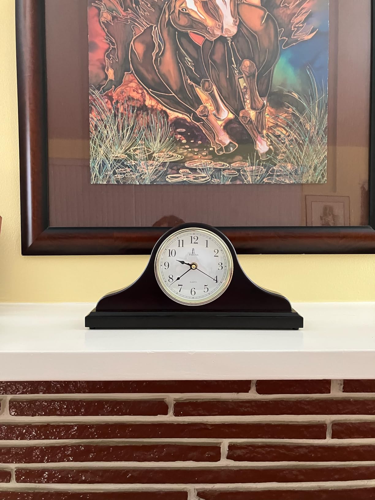 Mantel Clock for Fireplace, Solid Wood Silent Non-Chiming Mantle Clock | Battery Operated Wooden Clock 15x7.5, Easy to Read Decor for Living Room, Office, Shelf or Table, Home Decor Gift customer photo 2