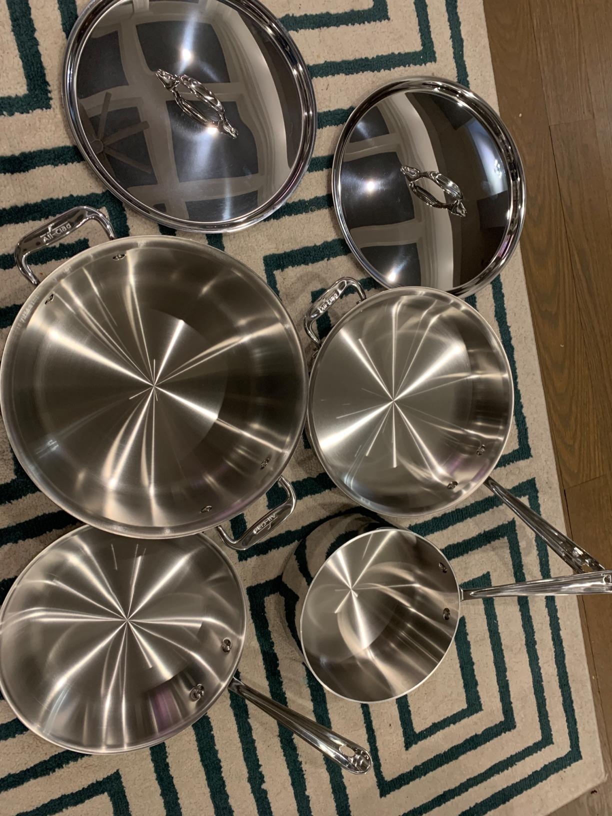 All-Clad D3 Stainless Steel 7 Piece Cookware Set- Made in USA- Includes Frying Pans, Saucepan, Sautépan, Stockpot - Professional Grade -Oven Safe & Induction Compatible customer photo 1
