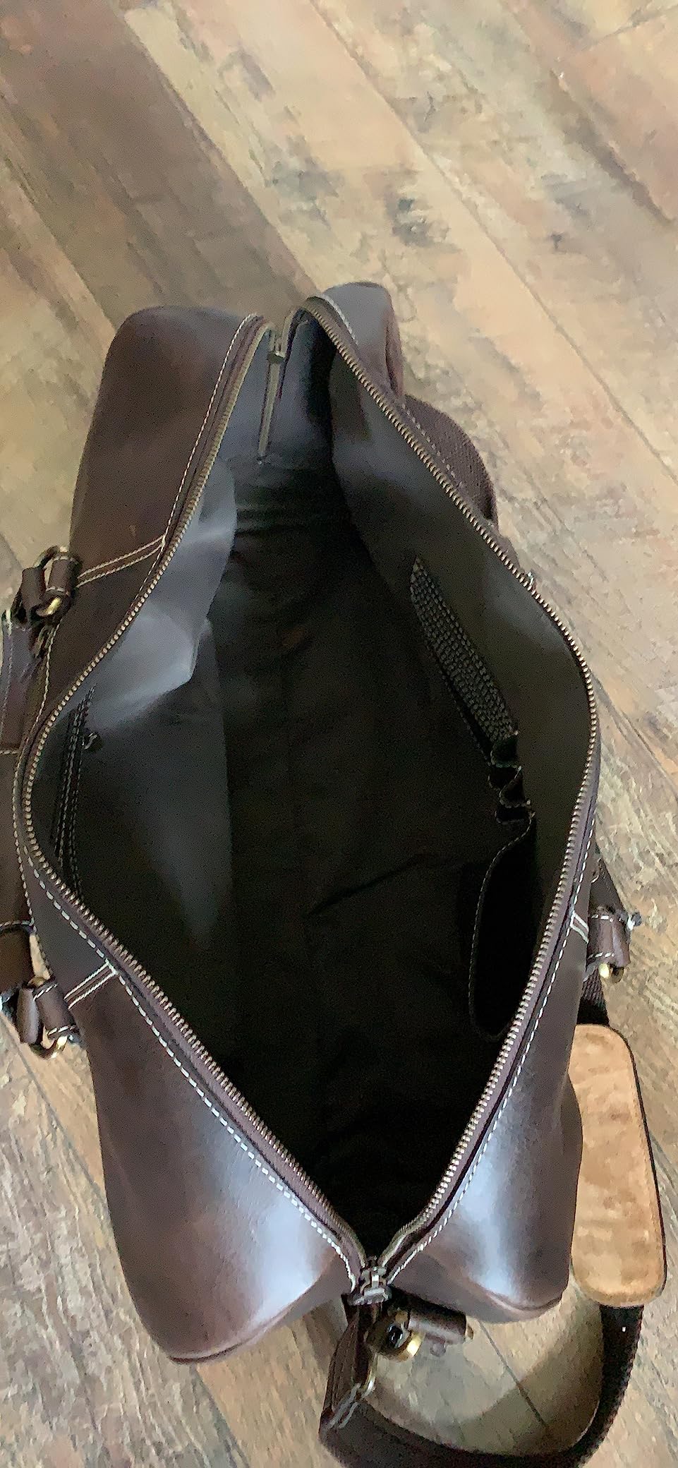Leather Travel Duffel Bag | Gym Sports Bag Airplane Luggage Carry-On Bag | Gift for Father's Day By Aaron Leather Goods customer photo 2