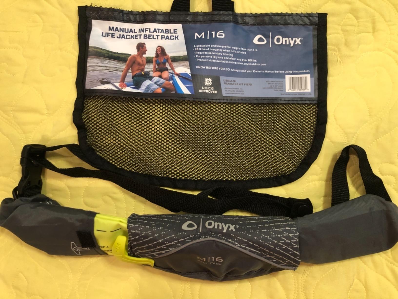 Onyx M-16 Manual Inflatable Belt Pack, U.S. Coast Guard Approved, Low Profile, Compact Design, Approved for Users 16 Years and Older; and Over 80 pounds customer photo 2