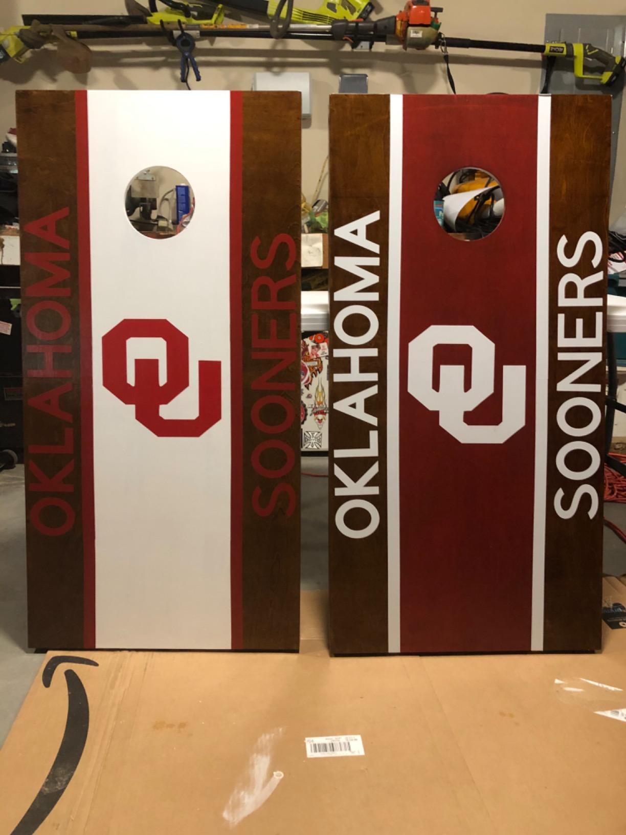 GoSports 4 ft x 2 ft Regulation Size Wooden Cornhole Boards Set with Dark Brown Finish - Includes Carrying Case customer photo 1