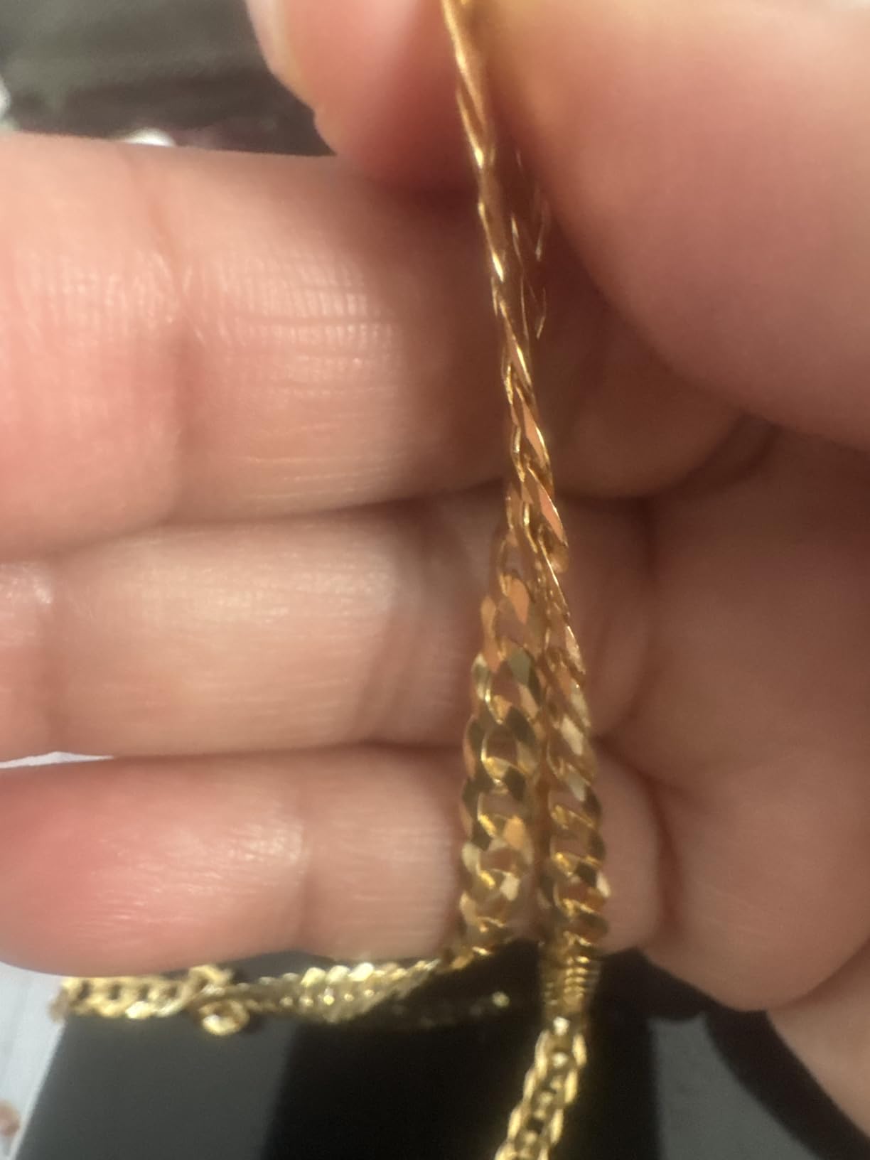 Miabella 18K Gold Plated 925 Sterling Silver Cuban Link Chain Men Women customer photo 1