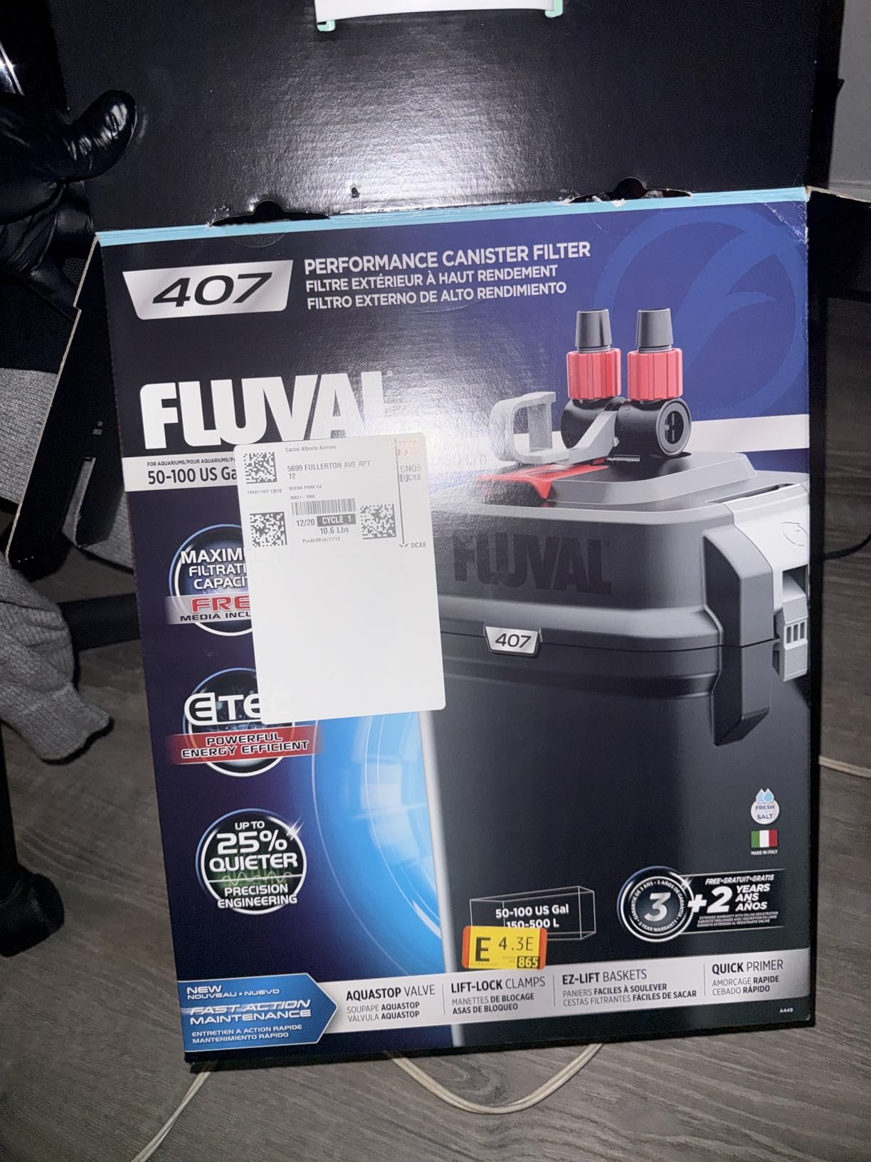 Fluval 307 Perfomance Canister Filter - for Aquariums Up to 70 Gallons customer photo 1