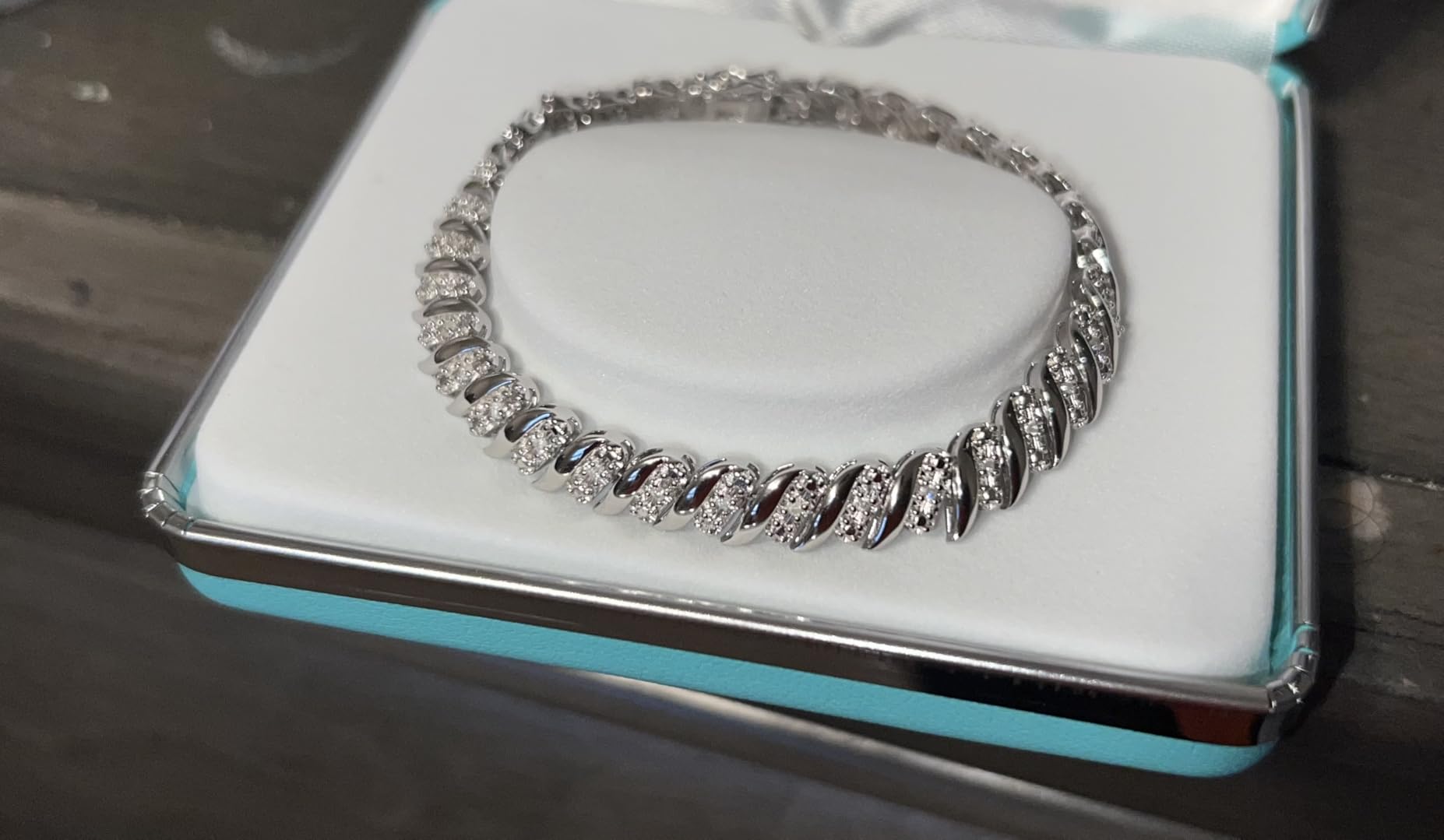 NATALIA DRAKE 1/4 Cttw Wave Link Diamond Tennis Bracelet for Women in 925 Sterling Silver Color I-J/Clarity I2-I3 customer photo 1