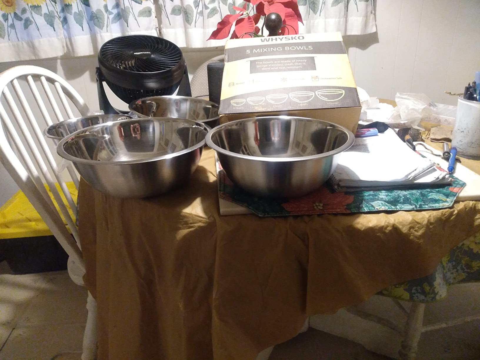 WHYSKO Meal Prep Stainless Steel Mixing Bowl (5-Piece Set) Home, Refrigerator, and Kitchen Food Storage Organizers | Ecofriendly, Heavy Duty, No Lids customer photo 1