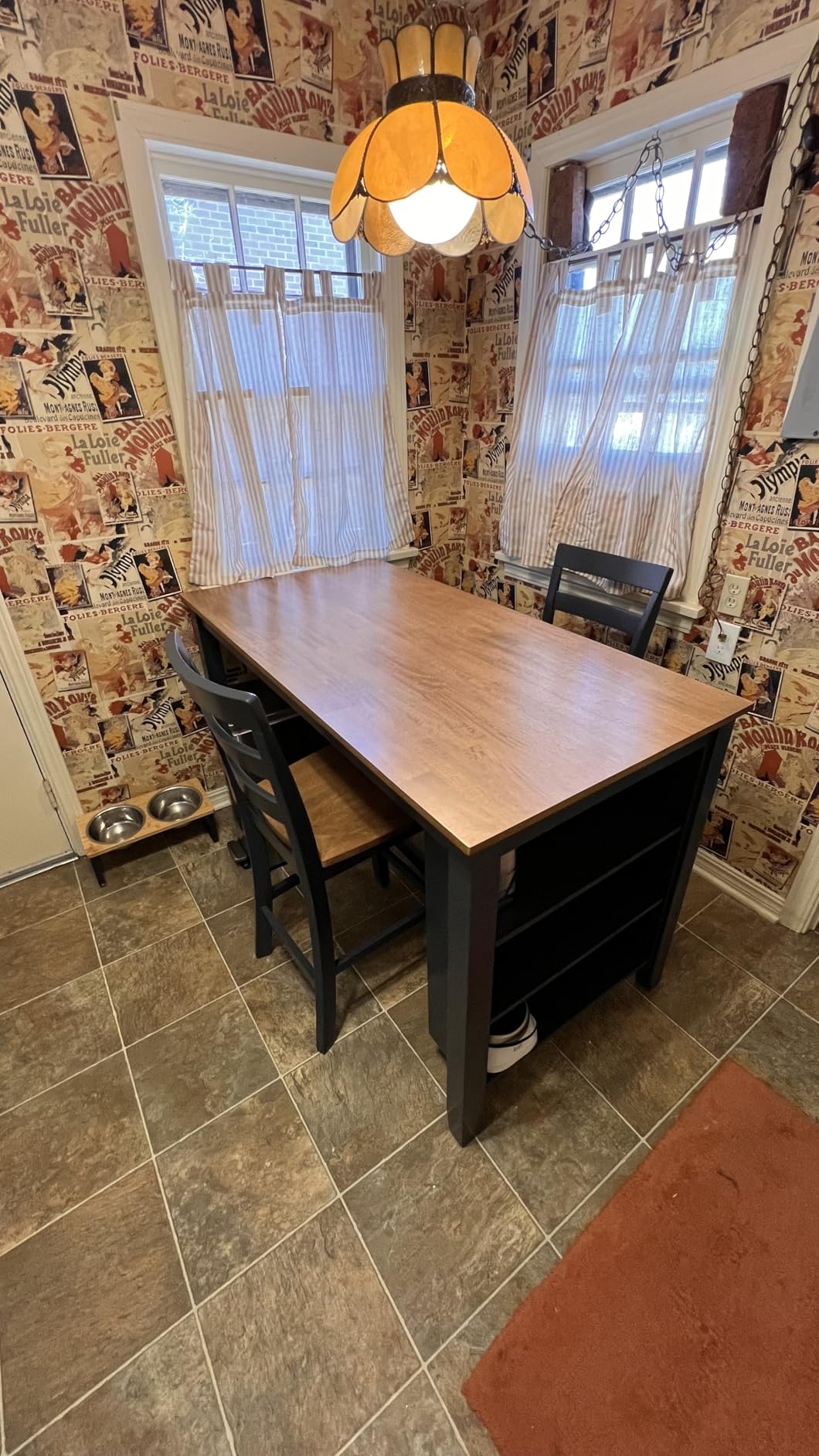 Signature Design by Ashley Caitbrook Counter Height Dining Table, Gray | Built-in side storage shelves, Veneers, wood and engineered wood construction, Kitchen island with seating customer photo 1