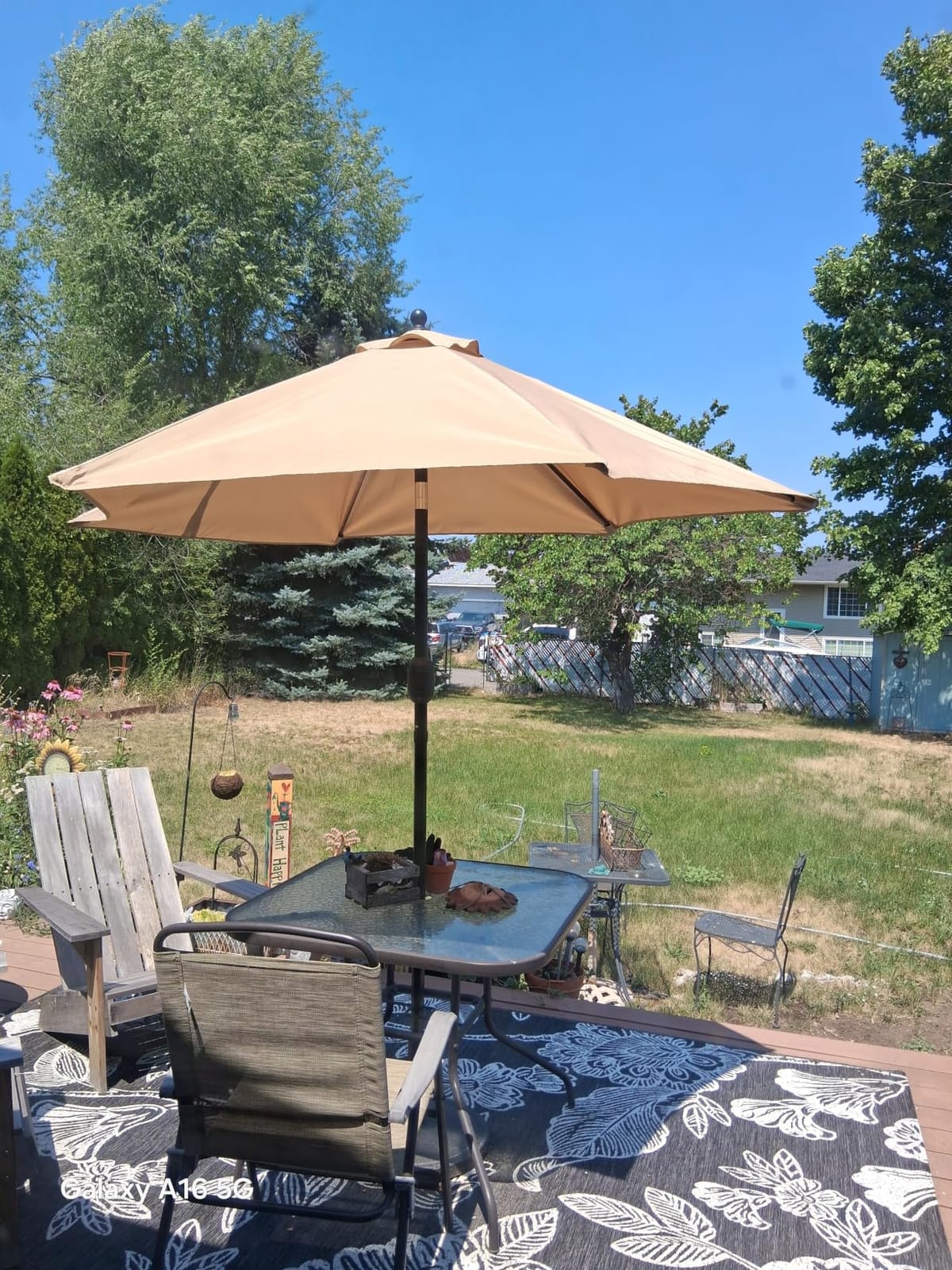Sunnyglade 7.5' Patio Umbrella Outdoor Table Umbrella Tilt Crank Tan customer photo 1