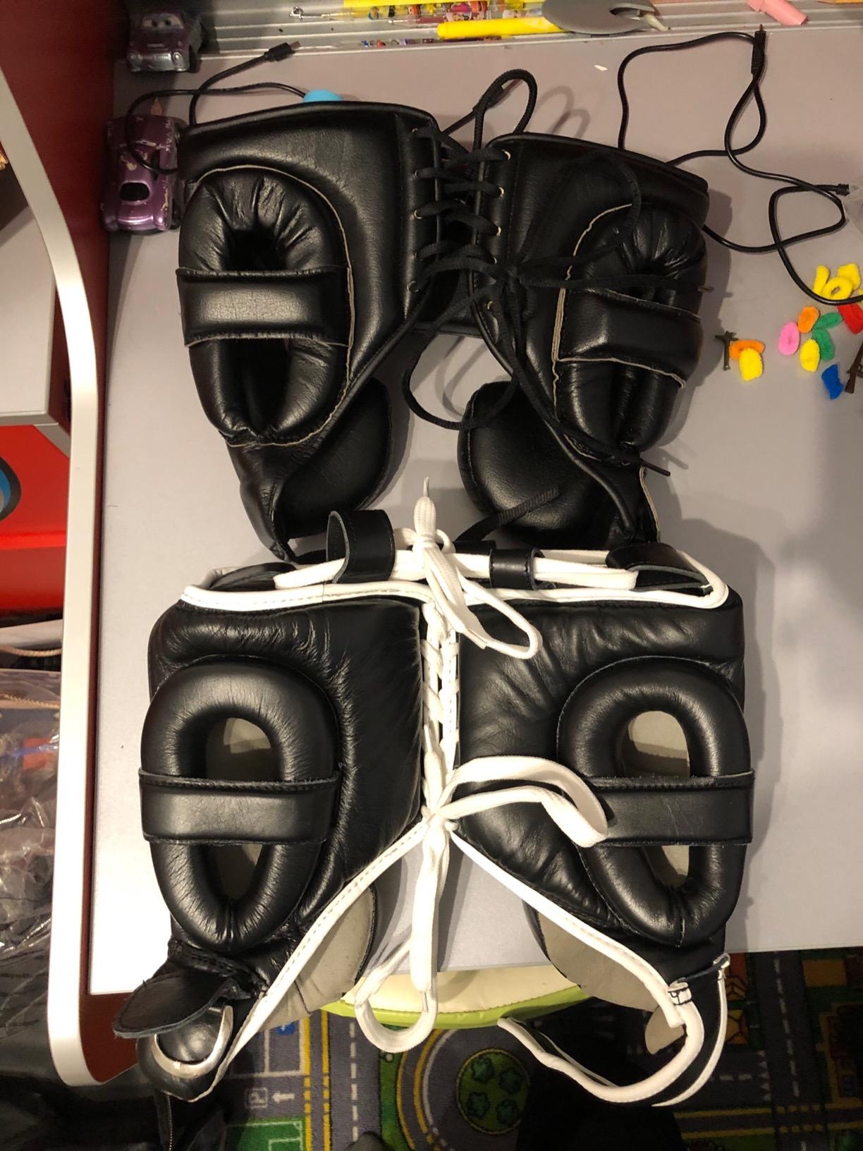 TITLE Boxing Leather Sparring Headgear - MMA & Muay Thai Protection customer photo 2
