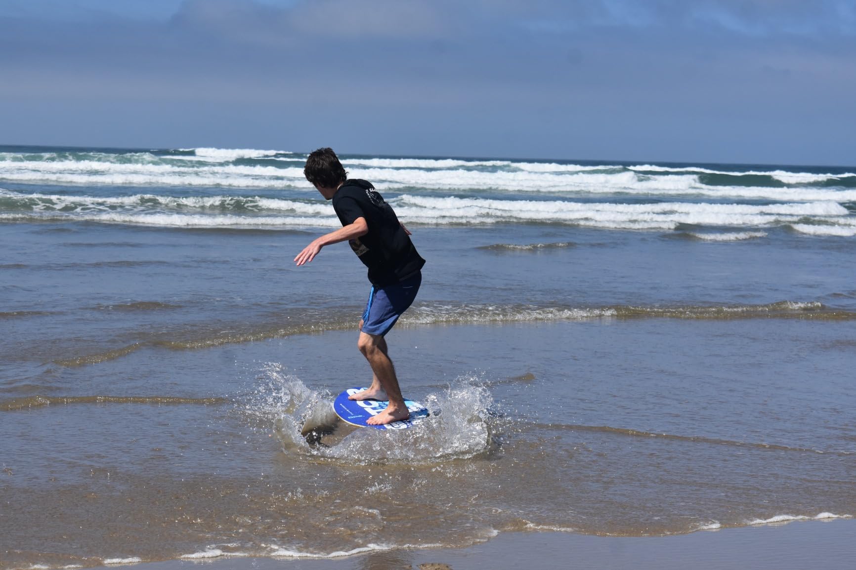 BPS New Zealand 'Gator' Skimboard with Colored EVA Grip Pad and High Gloss Clear Coat Wooden Skim Boards for Kids and Adults customer photo 1