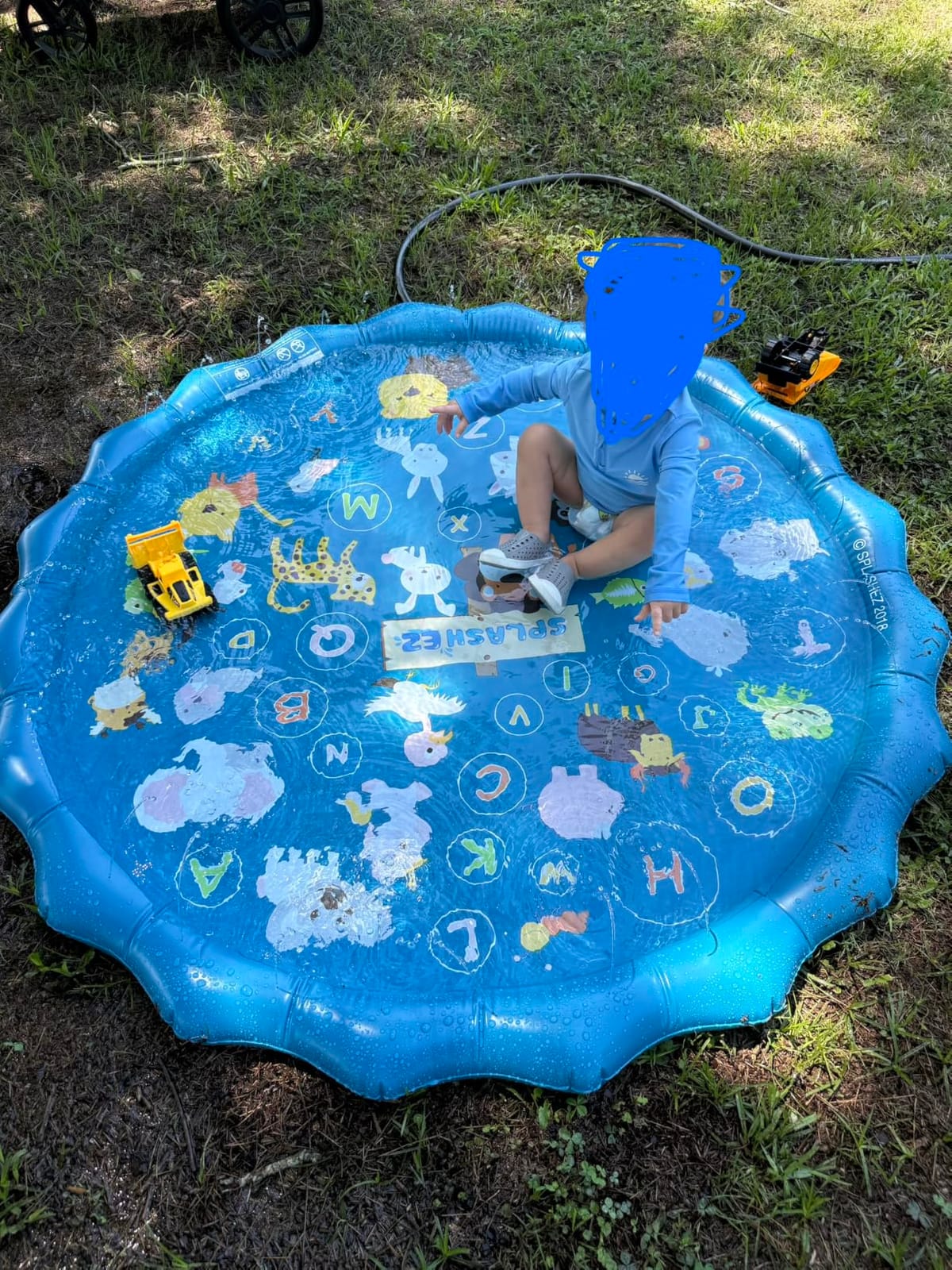 SplashEZ 3-in-1 Splash Pad, Sprinkler for Kids & Baby Pool for Learning | Toddler Sprinkler Pool, 60'' Outside Water Toys customer photo 1