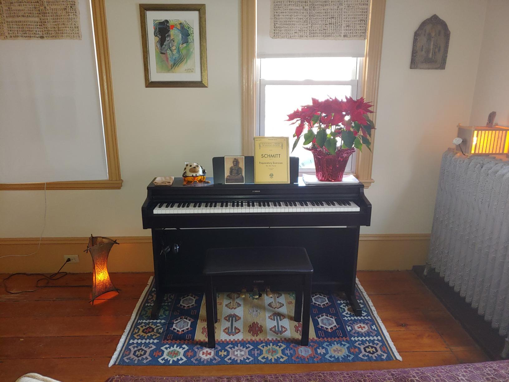 Yamaha YDP164 Arius Series Console Piano with Bench, Dark Rosewood | Weighted 88-Key Graded Hammer 3 Action | CFX Concert Grand Piano Sound customer photo 1