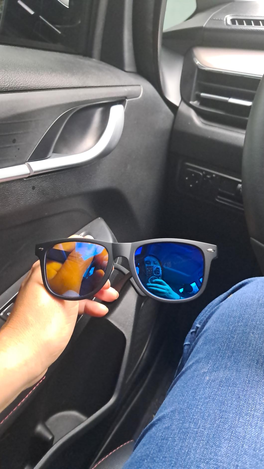 Polarized Sunglasses for Men and Women Matte Finish Sun glasses Color Mirror Lens UV Blocking (3 Pack) customer photo 2