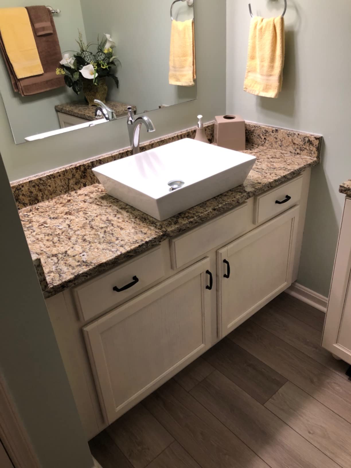 Kraus KVF-1200BG Arlo Brushed Gold Tall Vessel Bathroom Faucet with Pop-Up Drain customer photo 2