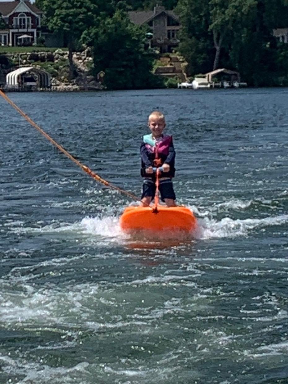 Coast Board All-in-One Kid's Wakeboard, Trainer Board, Kneeboard, and Water Skis with Rope Handle, Ideal for Water Sports and Boating, Perfect for Beginners and Young Riders customer photo 1