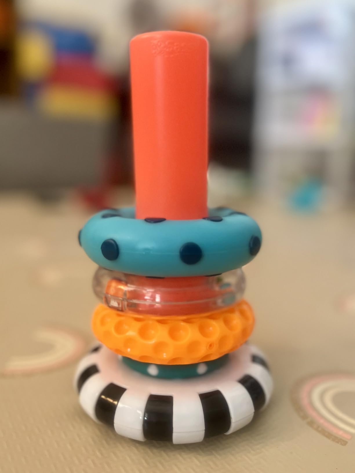 Sassy Stacks of Circles Stacking Ring STEM Learning Toy, Age 6+ Months, Multi, 9 Piece Set customer photo 1