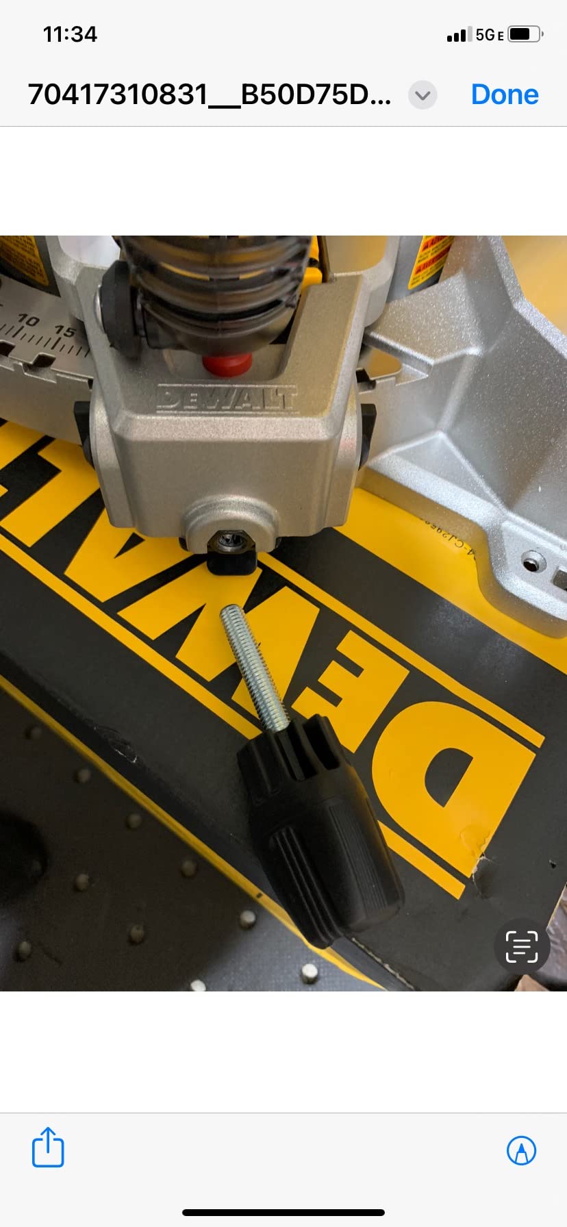 DEWALT Miter Saw, Single Bevel, Compound, 10-Inch, 15-Amp (DWS713) customer photo 2