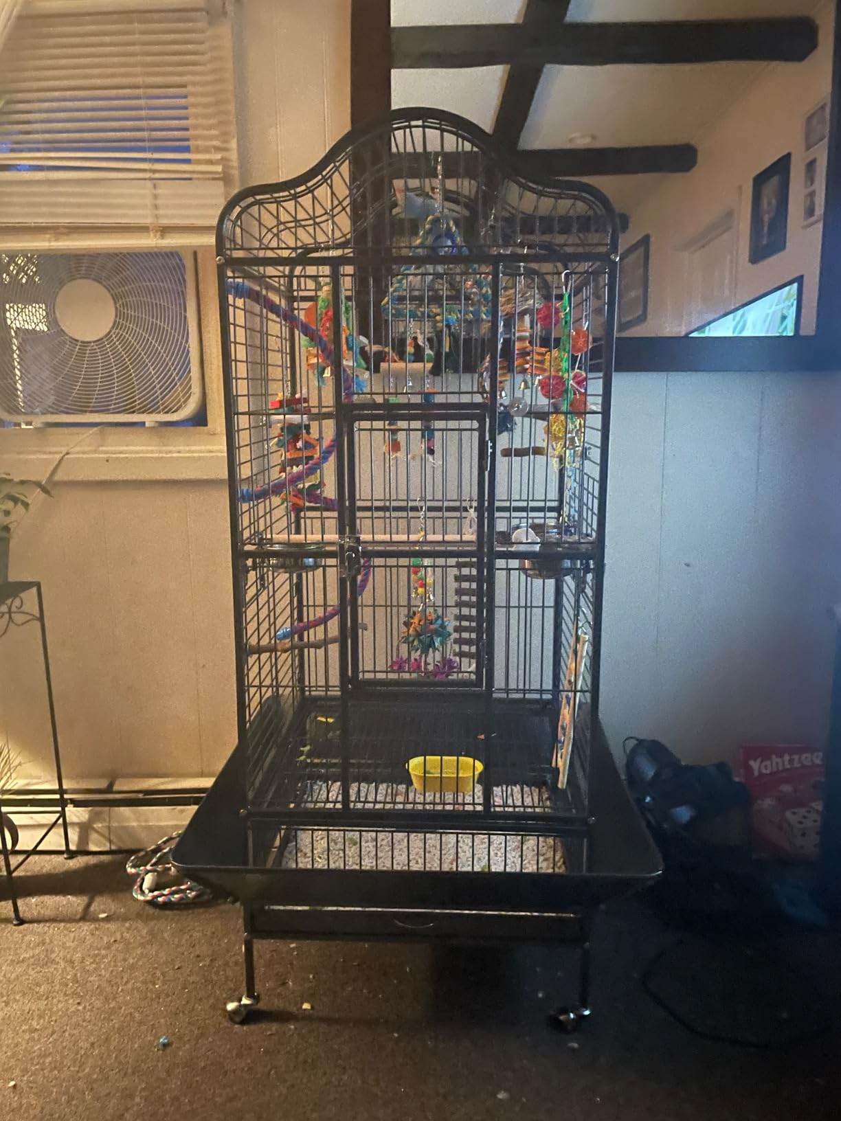 Yaheetech Extra Large Bird Cage 63'' Open Play Top Bird Cage for African Grey Parrots/Amazon Parrot/Caiques/Macaw with 360° Wheels customer photo 1