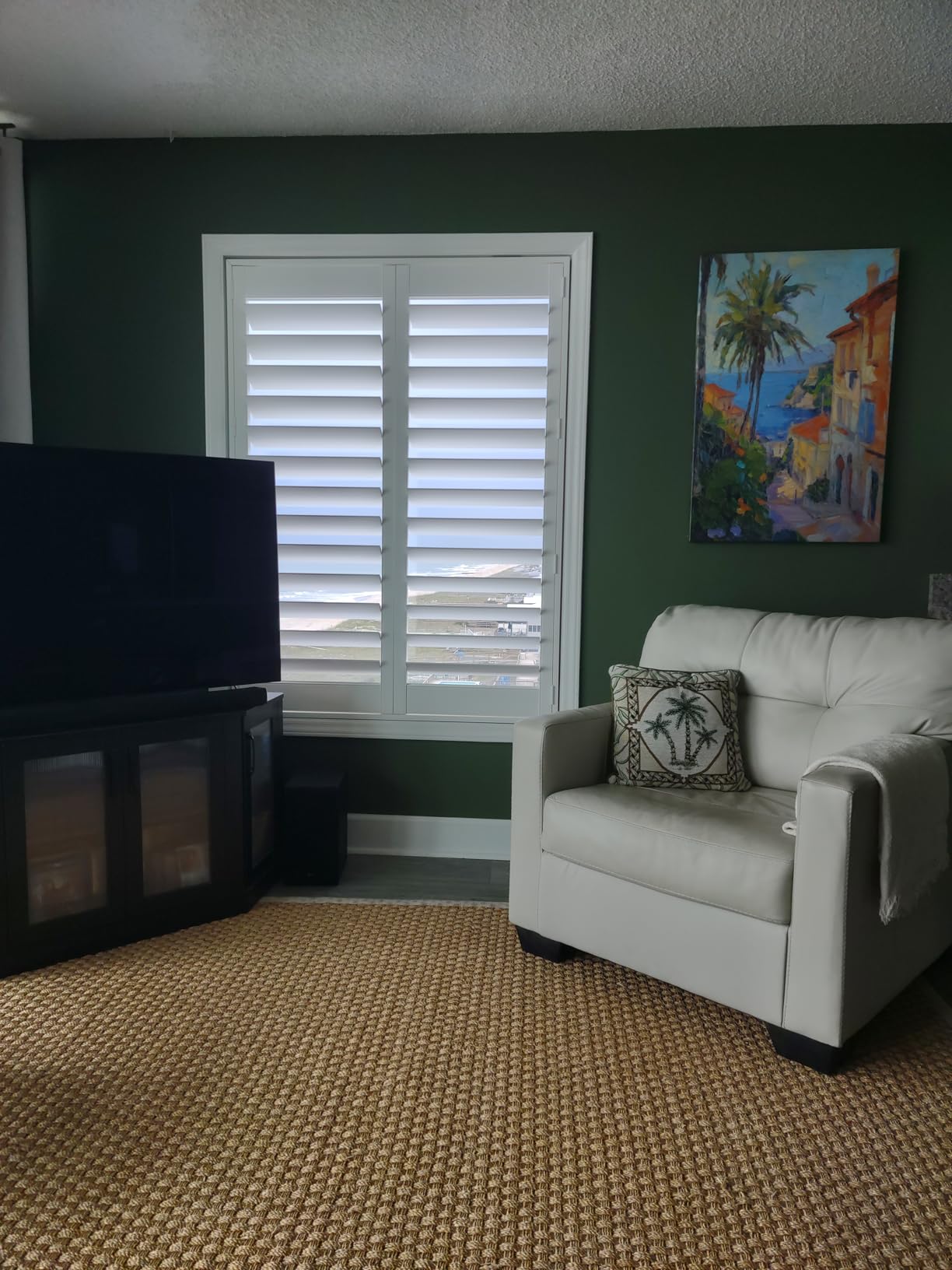 Suncraft Shutters -Plantation Shutters -Custom Made Window Blinds - No Front Tilt Rod - Easy DIY Installation - Interior Plantation Shutters -Privacy Blinds for Kitchen, Bath, Bedroom customer photo 1