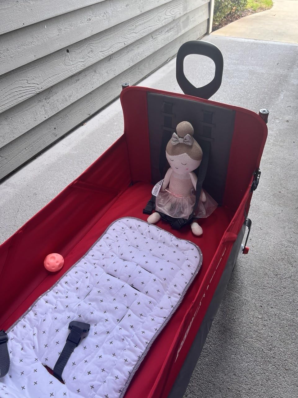 Radio Flyer Wagon for Kids, Baby Stroller, Outside Toys for Toddlers 1-3, Rolling Cart, Beach Cart with Wheels, Convertible Stroller Wagon for Kids Ages 1+ Years, Red | with Bench Mode, One-Hand Fold, Sun Canopy, 5-Point Harnesses, Front Caster Wheels & 12