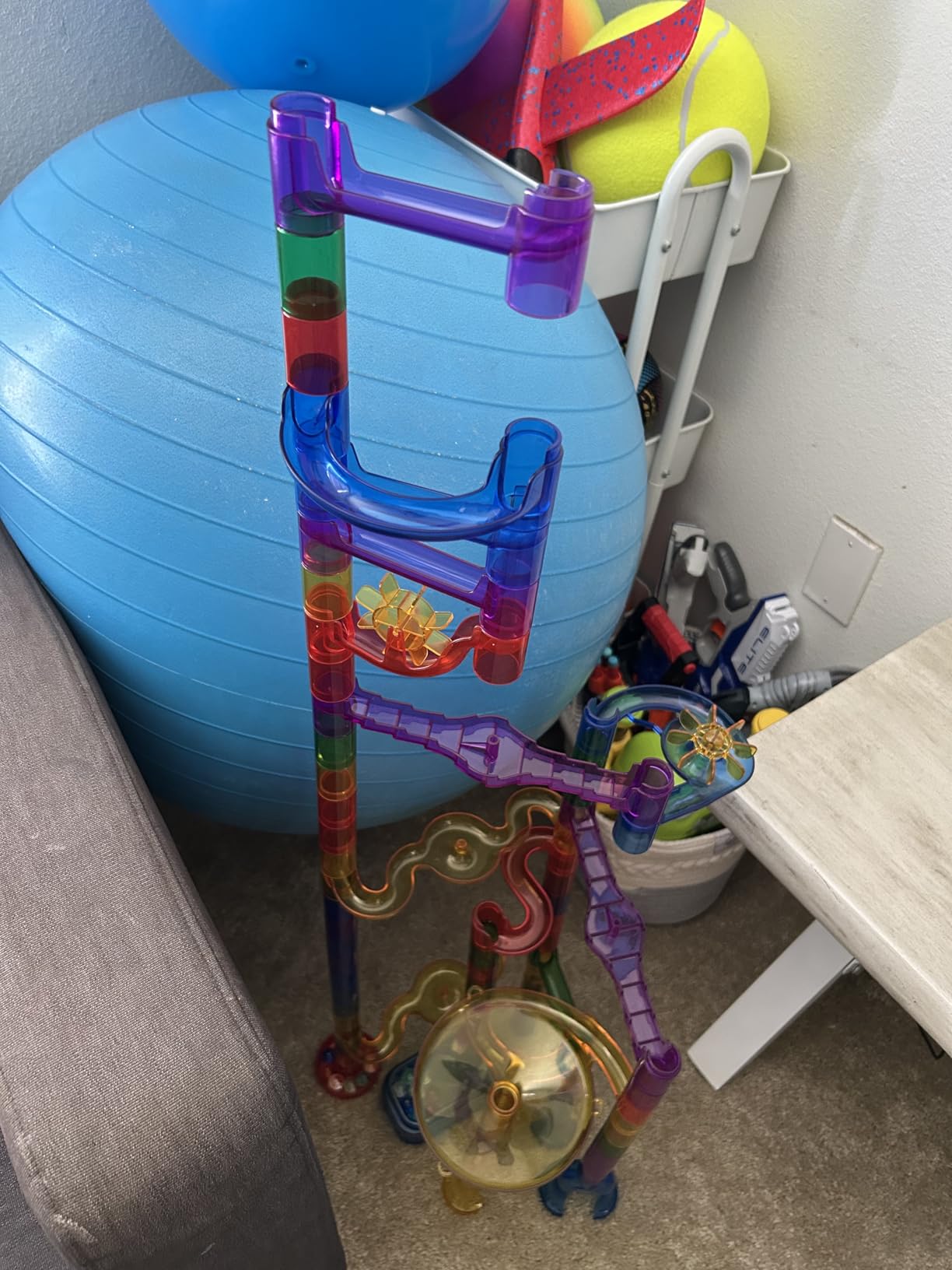National Geographic Glow-in-the-Dark Marble Run for Kids Ages 8-12 | 15 Glow-in-the-Dark Glass Marbles, Storage Bag, Construction Toy, STEM Building Project, Birthday Gift customer photo 1