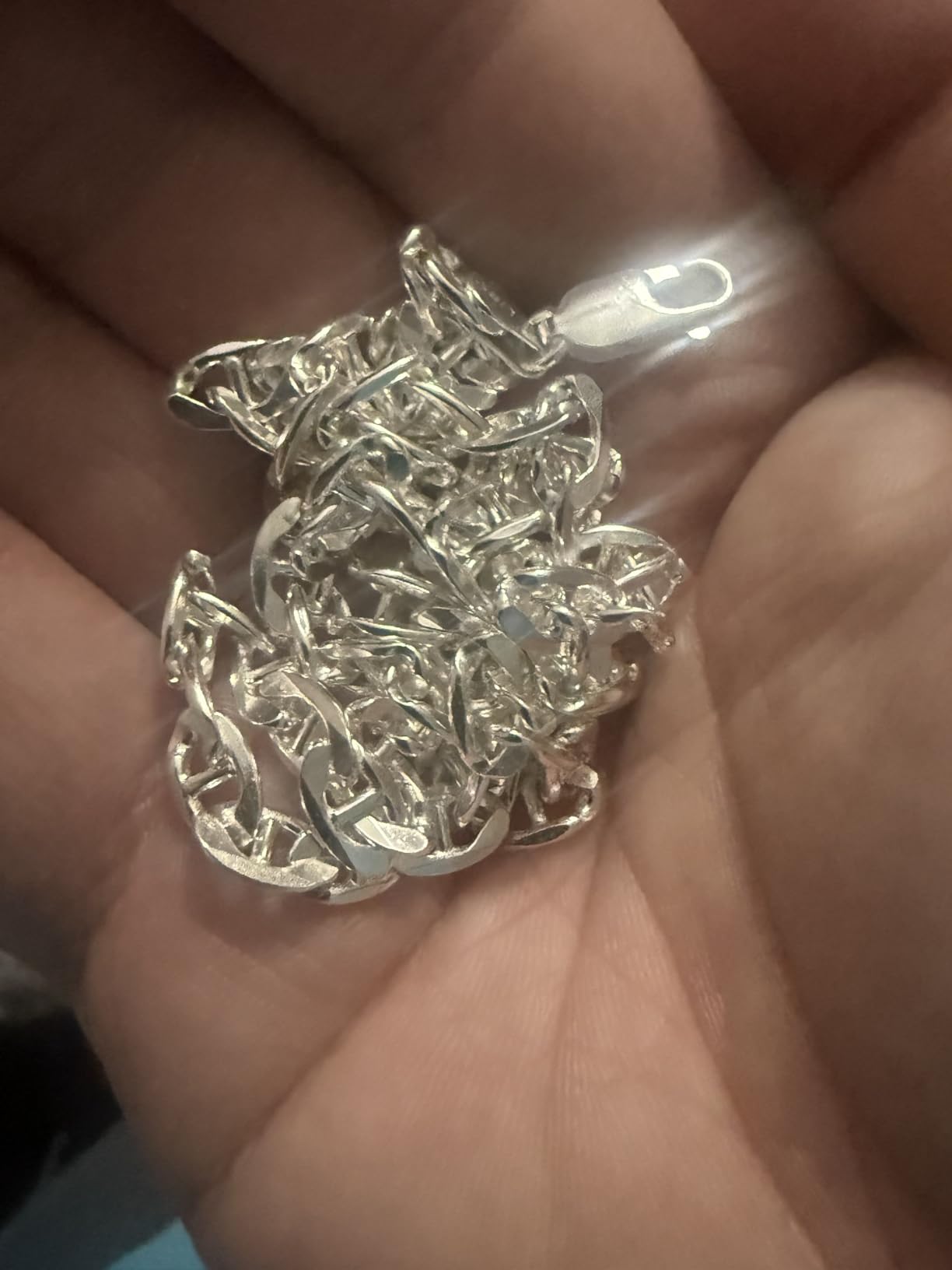 Italian 925 Sterling Silver 6mm Mariner Link Chain Men Necklace customer photo 1