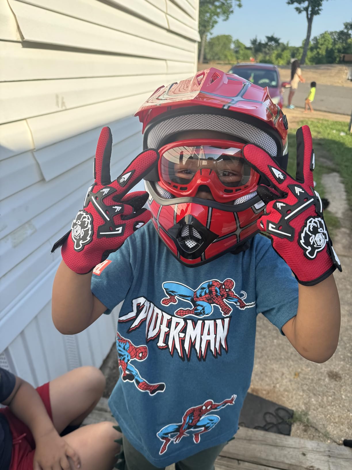 Girls Youth Kids Dirt Bike Helmet Full Face Motocross DOT Approved Helmets | Ultra-Light Design, Adjustable Visor and Washable Liner for Four Wheeler Motocross BMX MX ATV UTV Go Kart Racing customer photo 1