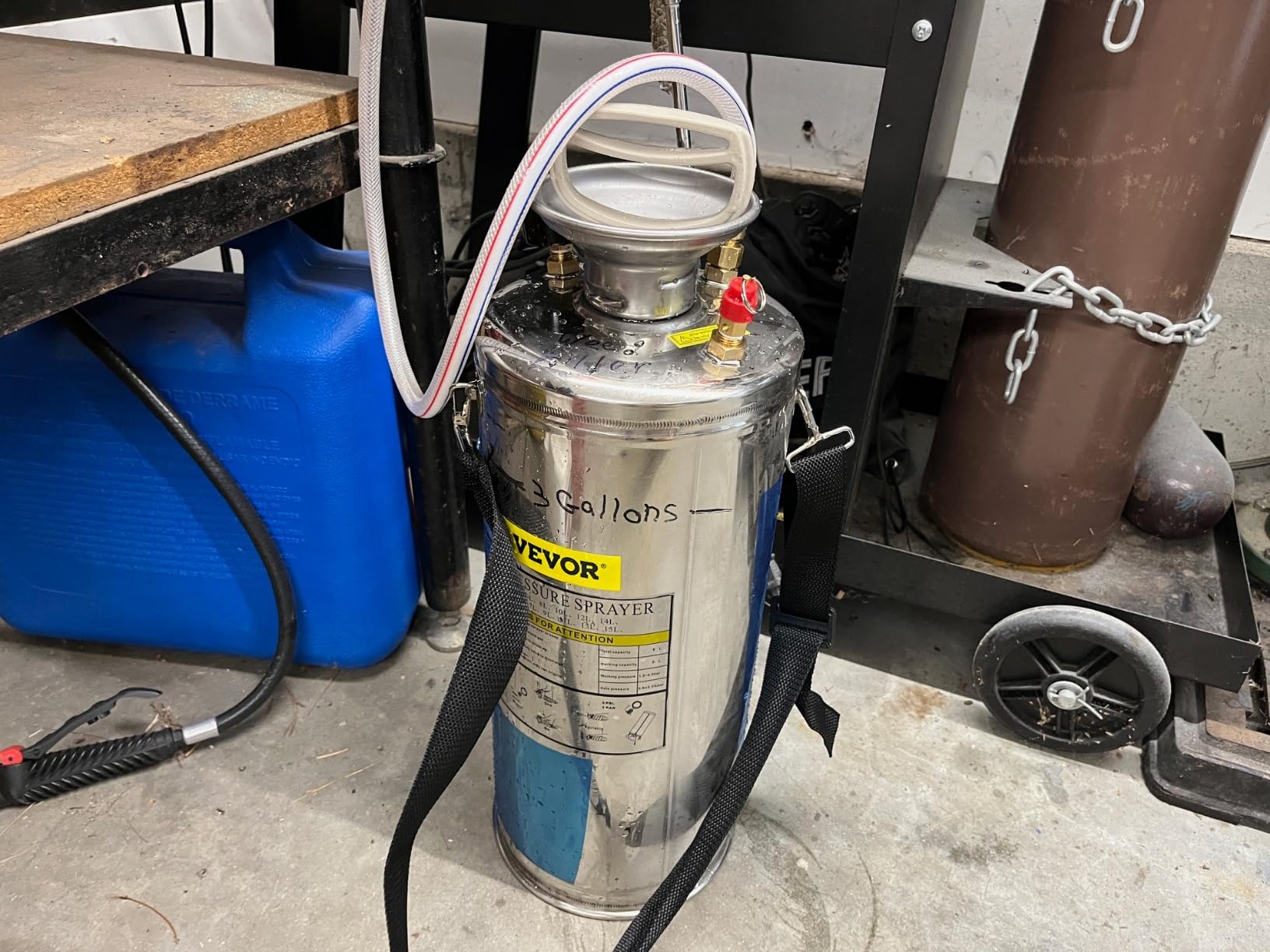 Happybuy 1 Gallon Stainless Steel Pump Sprayer, 12