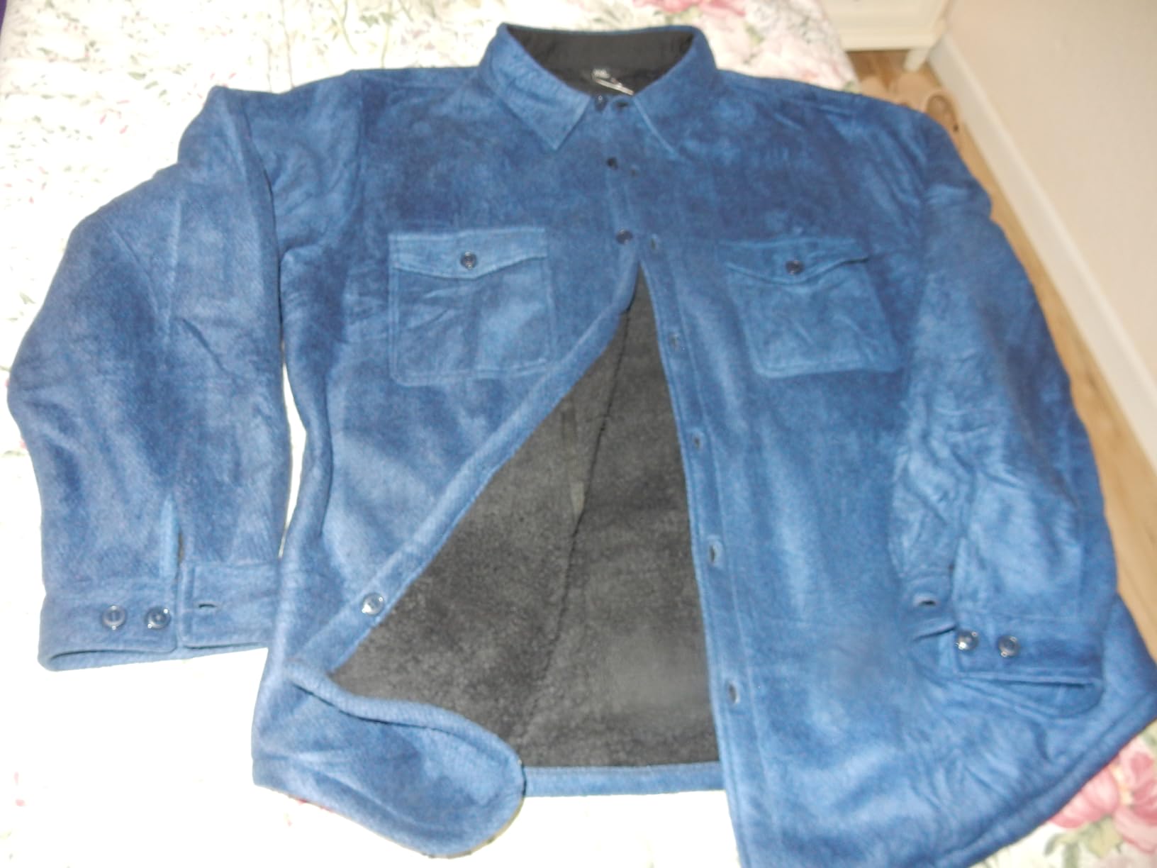 ZENTHACE Men's Warm Sherpa Lined Plaid Shirt Jacket customer photo 1