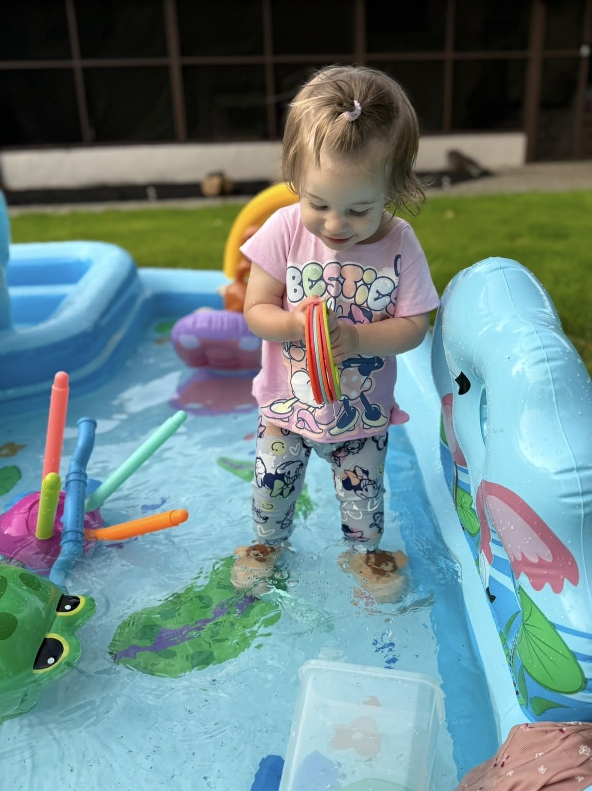 INTEX Gator Inflatable Swim Center & Kiddie Pool for Outdoor Play, 57165EP - Blow Up Water Park with Slide, Sprinkler, and Floatie for Kids Ages 2 and Up customer photo 1
