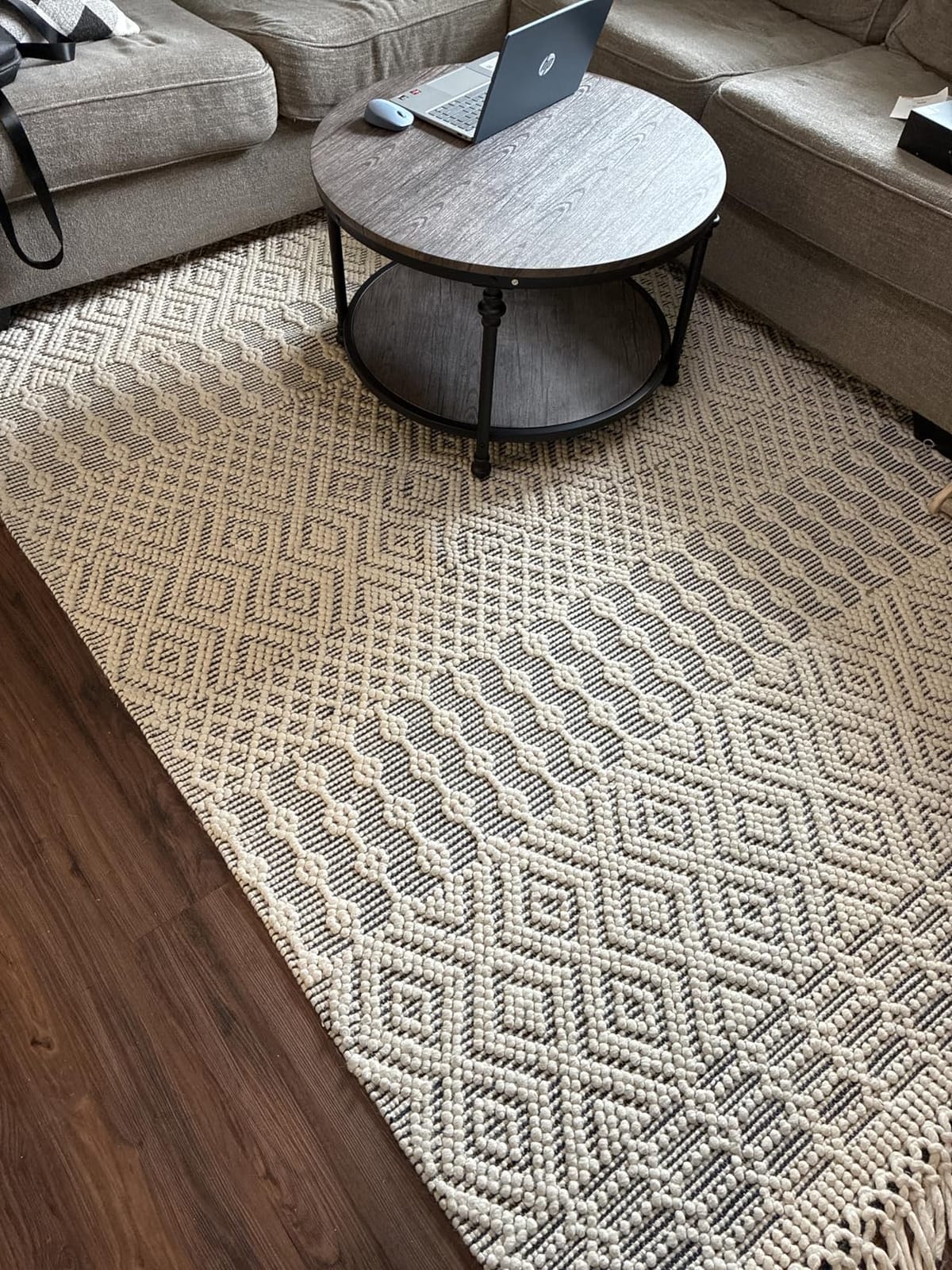 SAFAVIEH Area Rug 8x10 - Natura Collection - Ivory, Handmade Wool, Moroccan Boho Fringe Design customer photo 1