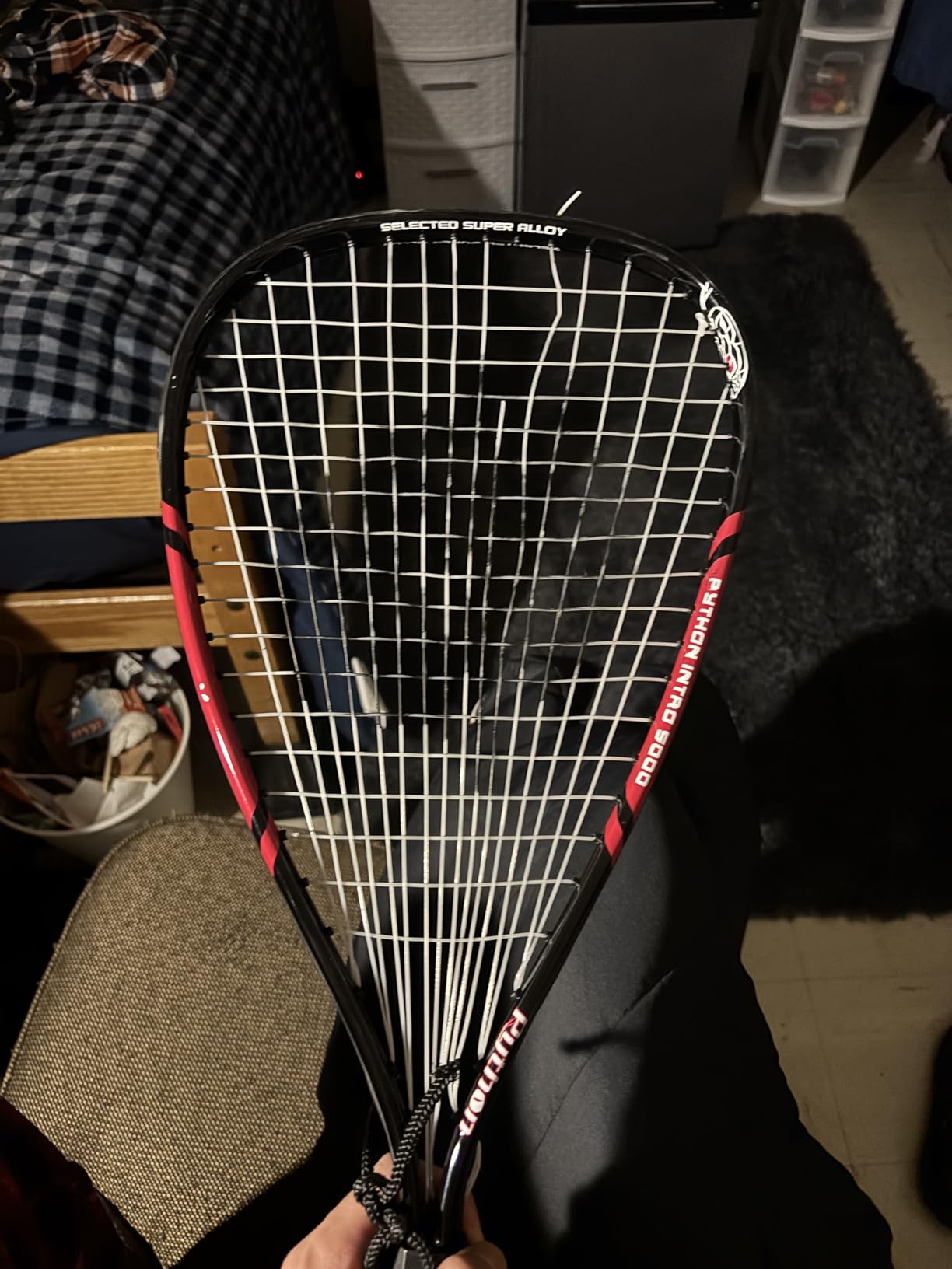 Python Intro 5000 Racquetball Racquet | Lightweight graphite racquet with oversized sweet spot for beginner power, control, and confidence. customer photo 1